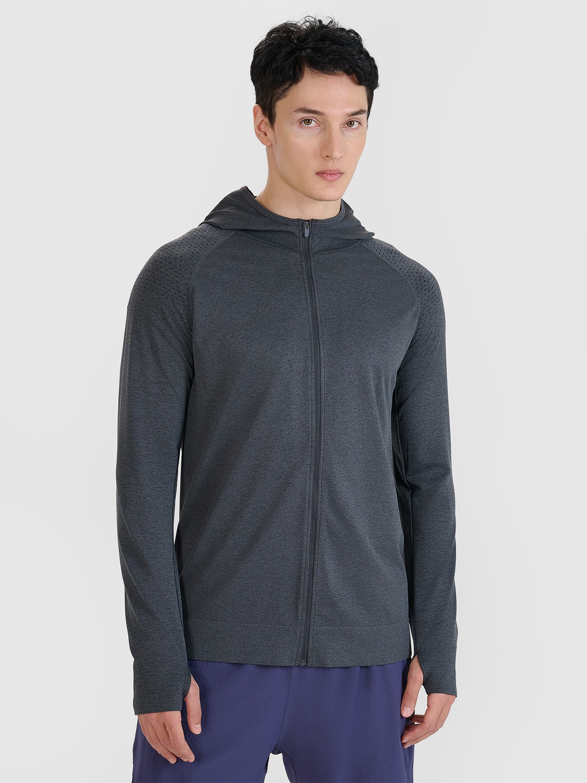 4F Bluza do biegania w terenie szybkoschnąca męska - szara S/M