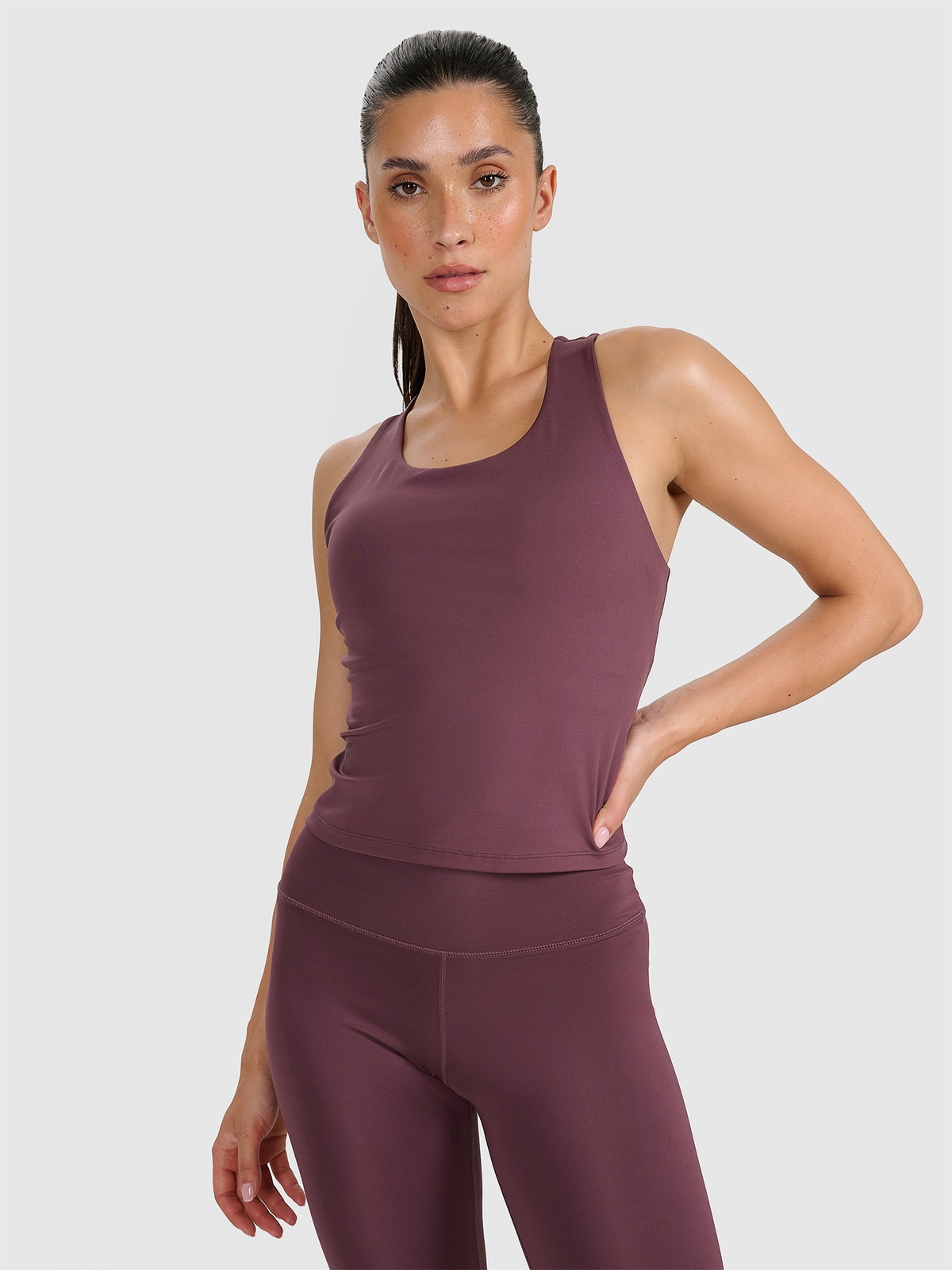 4F Top treningowy szybkoschnący damski - brązowy S