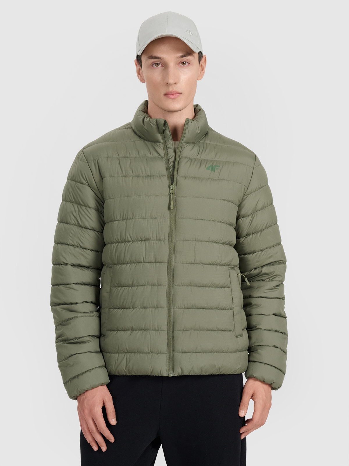 4F Kurtka puchowa z wypełnieniem syntetycznym męska - khaki XL