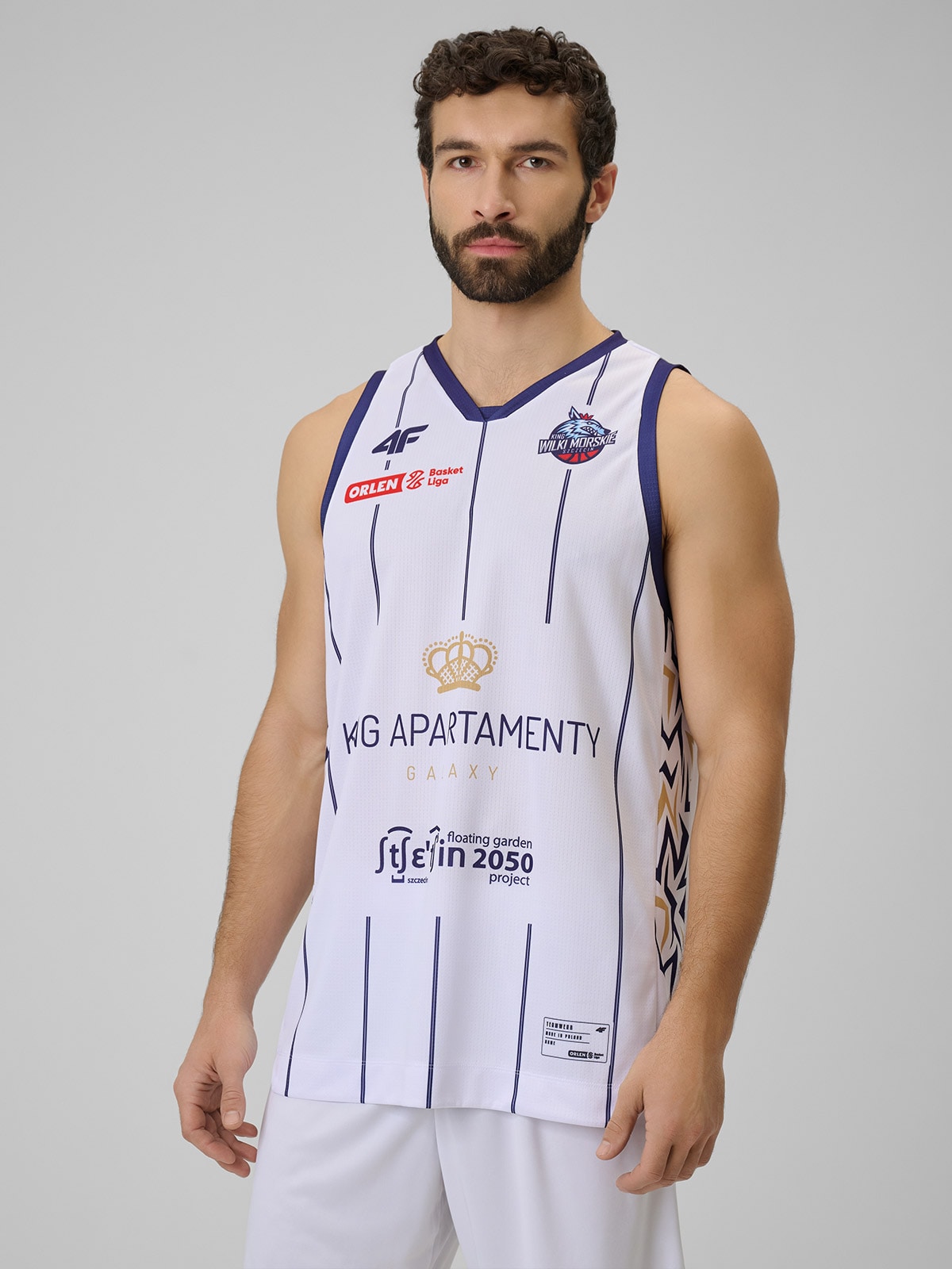 4F Koszulka meczowa replika domowa z sezonu 2025/26 męska 4F x King Szczecin - biała 3XL