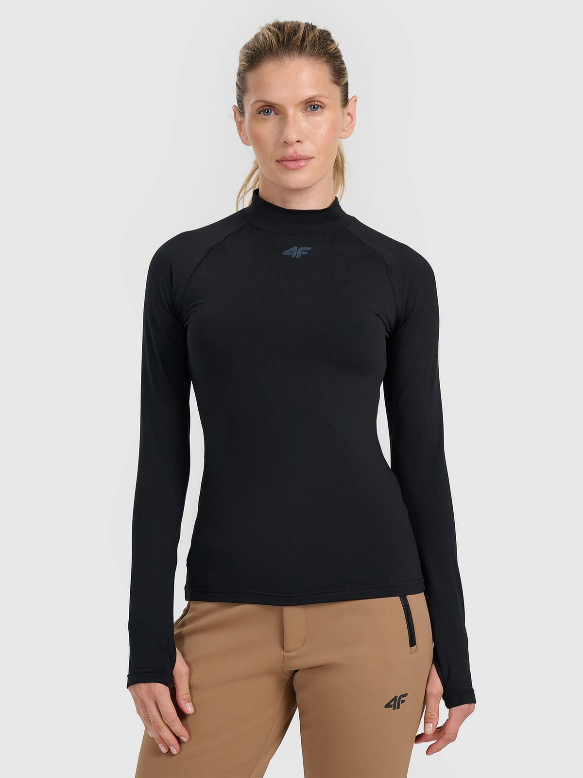 4F Bielizna termiczna ocieplana (góra) damska - czarna M