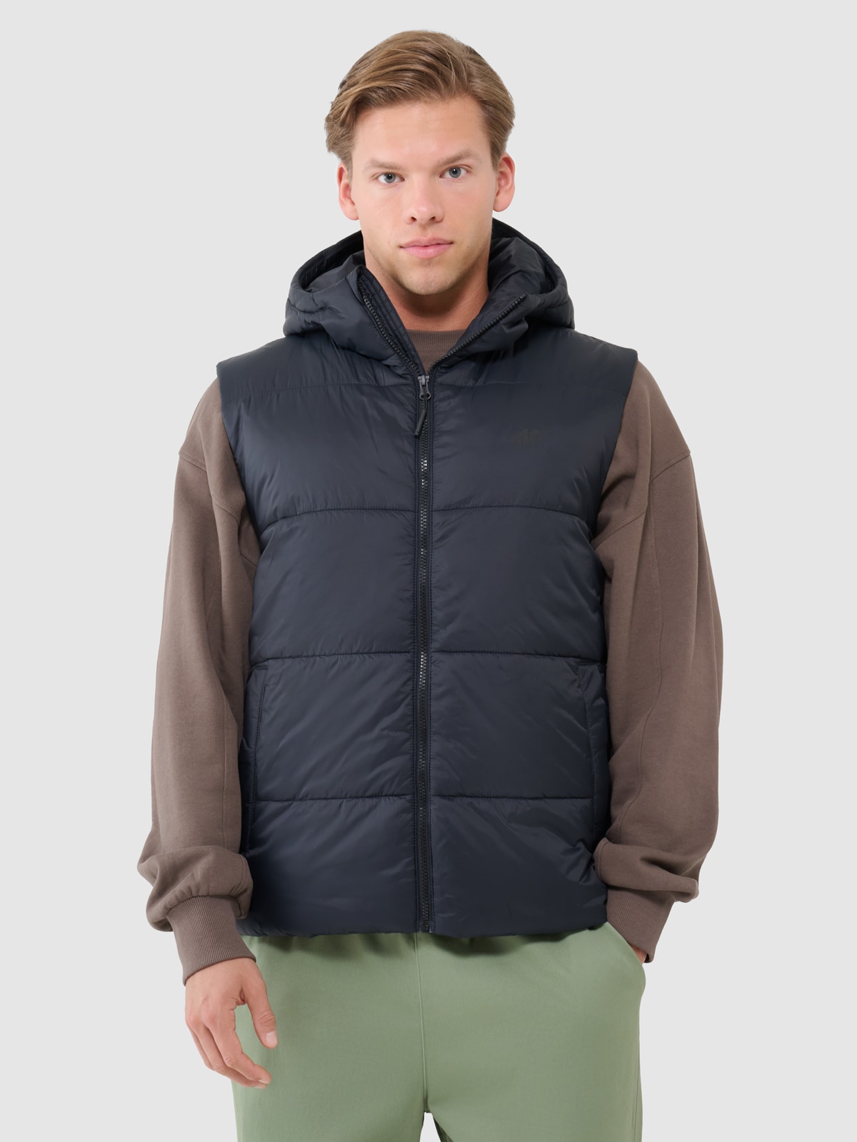 4F Bezrękawnik puchowy z wypełnieniem syntetycznym męski - czarny S