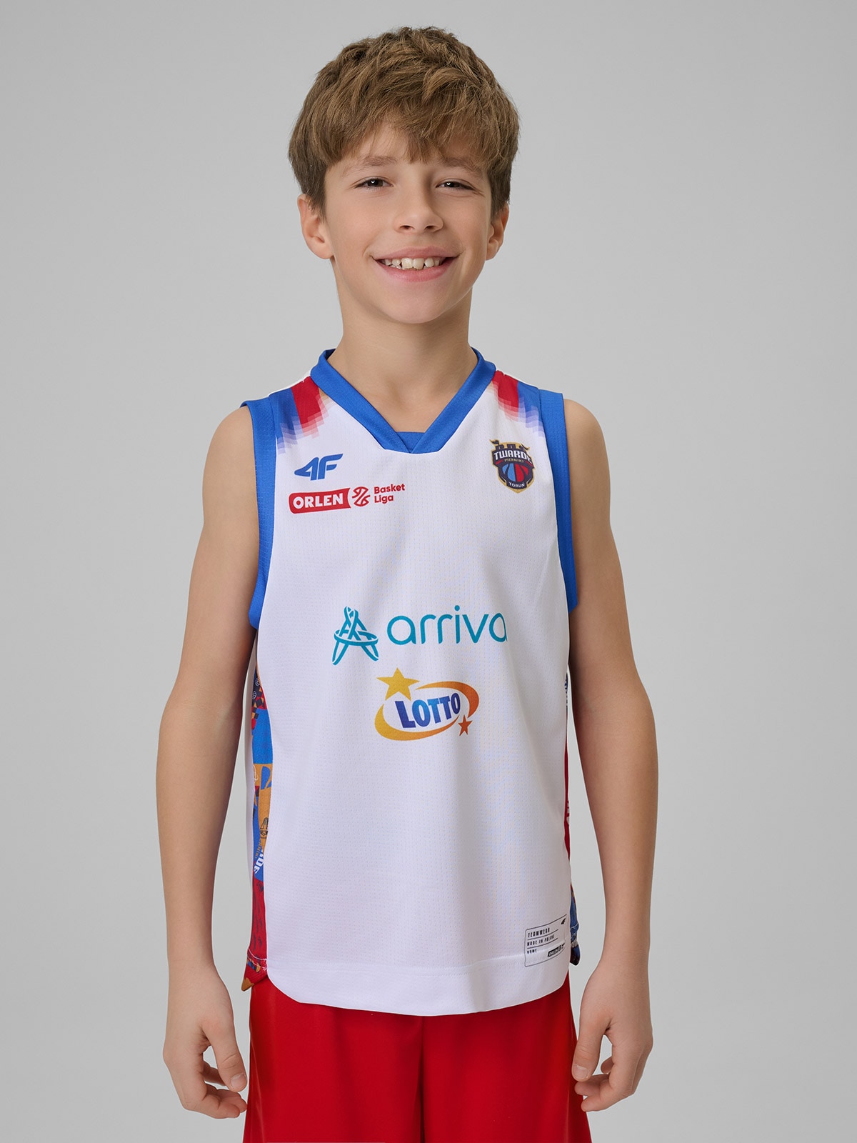 4F Koszulka meczowa replika domowa z sezonu 2025/26 dziecięca 4F x Twarde Pierniki - biała 122/128 (6-8 lat)