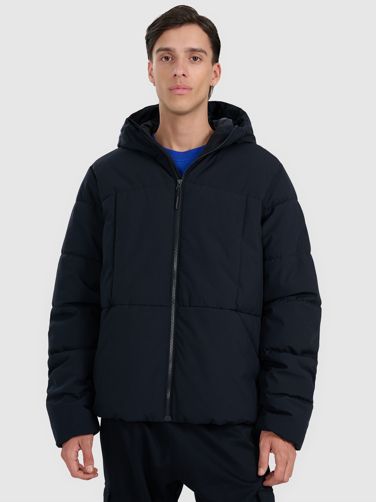 4F Kurtka puchowa z wypełnieniem syntetycznym męska - czarna 3XL