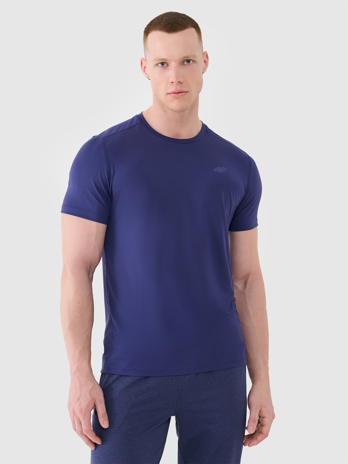 4F Koszulka treningowa szybkoschnąca męska - granatowa S