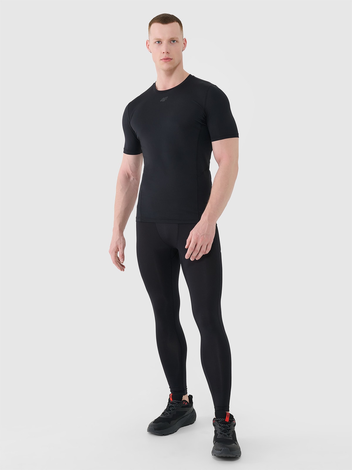 4F Legginsy treningowe męskie - czarne XL