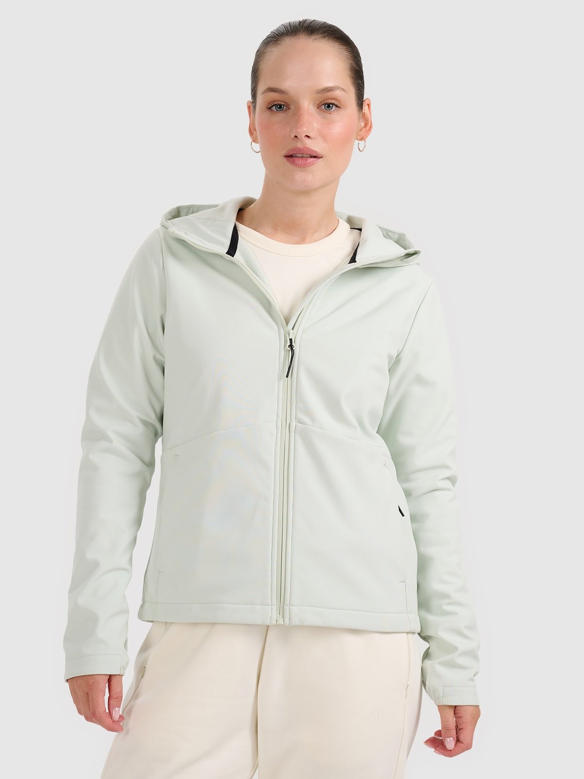 4F Kurtka softshell wiatroodporna membrana 5000 damska - turkusowa M