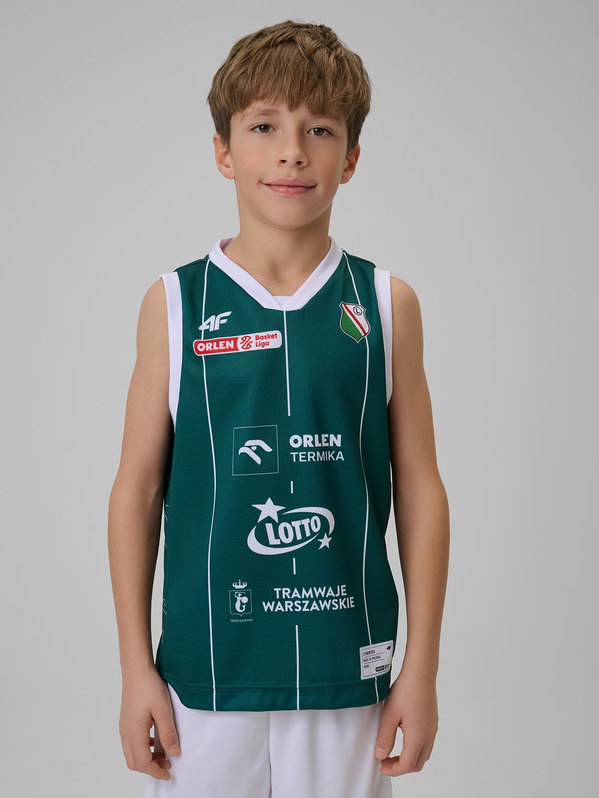 4F Koszulka meczowa replika domowa z sezonu 2025/26 dziecięca 4F x Legia Warszawa - zielona 110/116