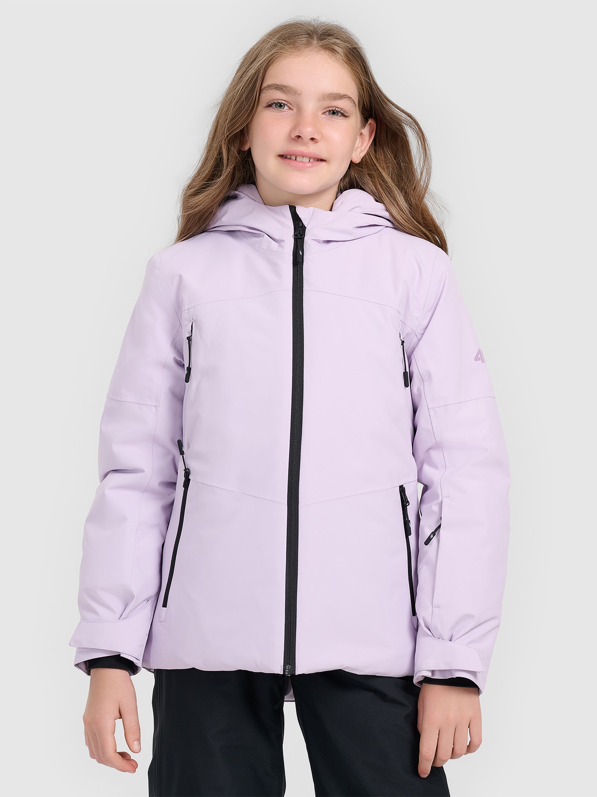 4F Kurtka narciarska membrana 8000 dziewczęca - fioletowa 146 (10-11 lat)