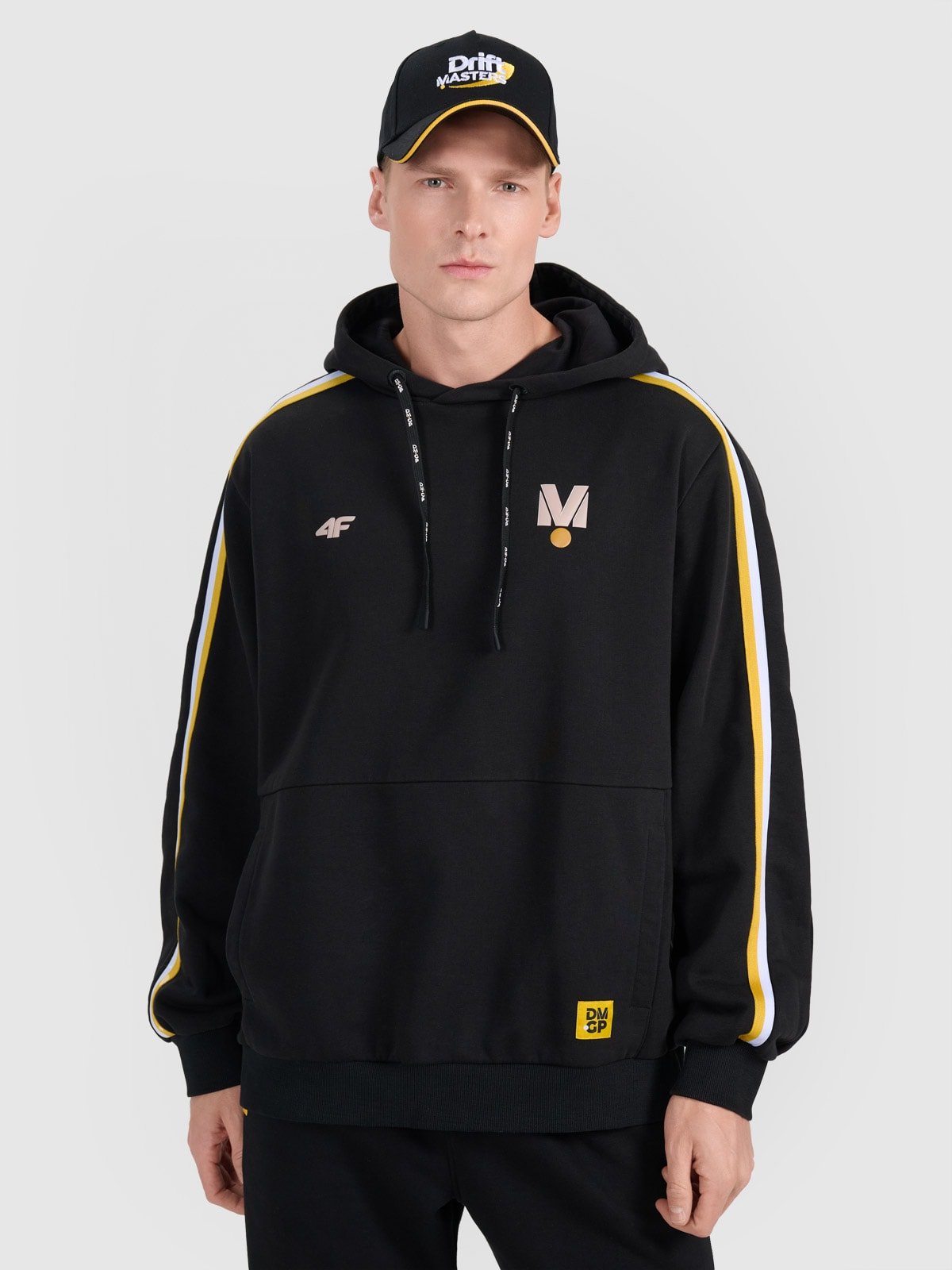 4F Bluza dresowa nierozpinana z kapturem uniseks 4F x Drift Masters - czarna XXL