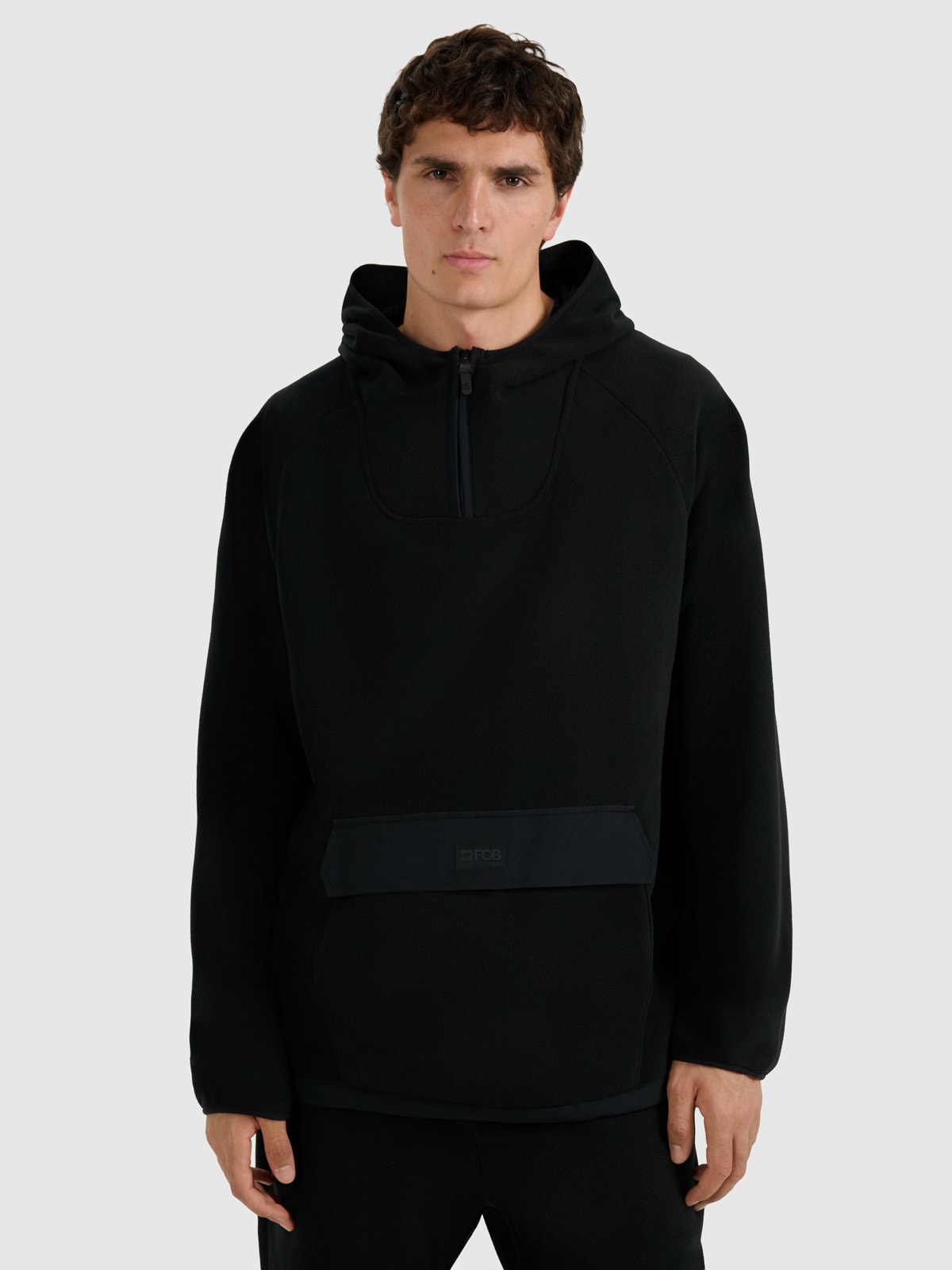 4F Polar z kapturem regular męski - czarny 3XL