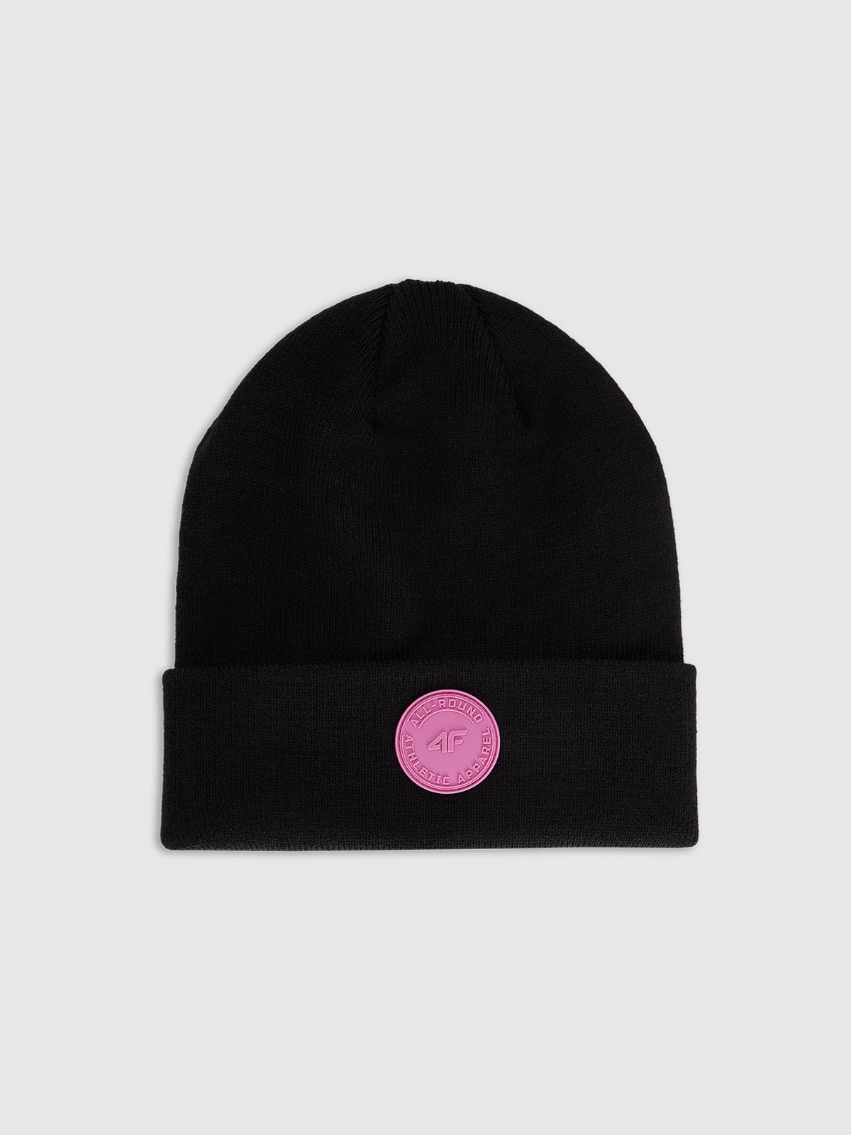 4F Czapka beanie dziewczęca - czarna Uniwersalny