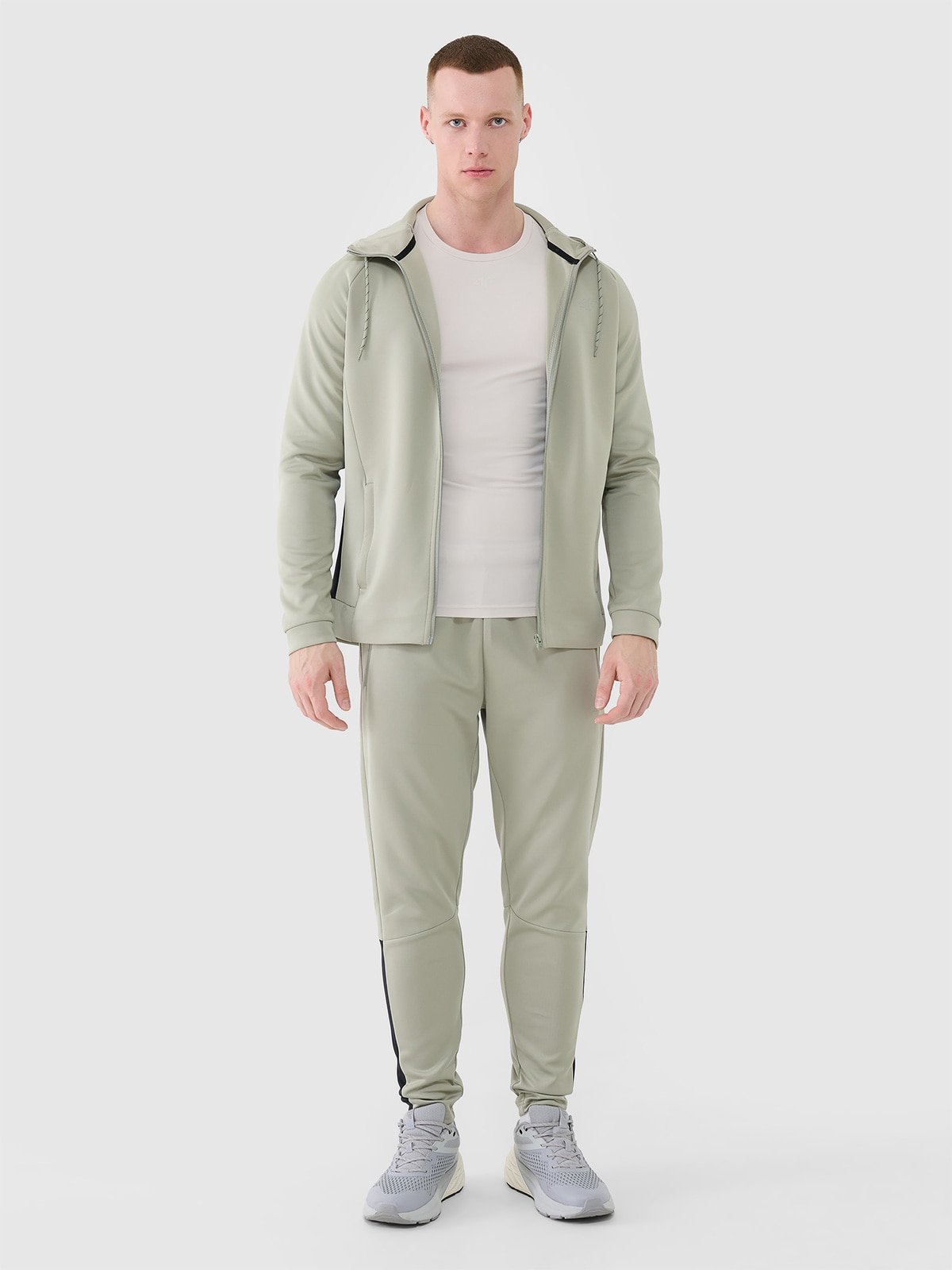 4F Spodnie treningowe szybkoschnące męskie - khaki 3XL