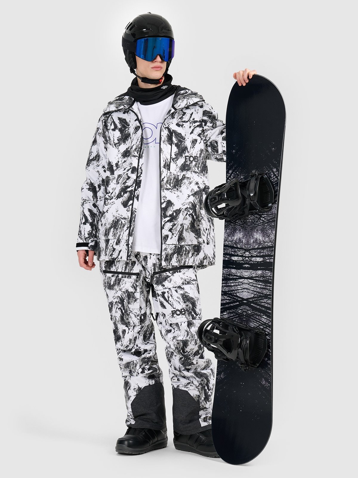 4F Kurtka snowboardowa membrana 15000 męska - multikolor 3XL