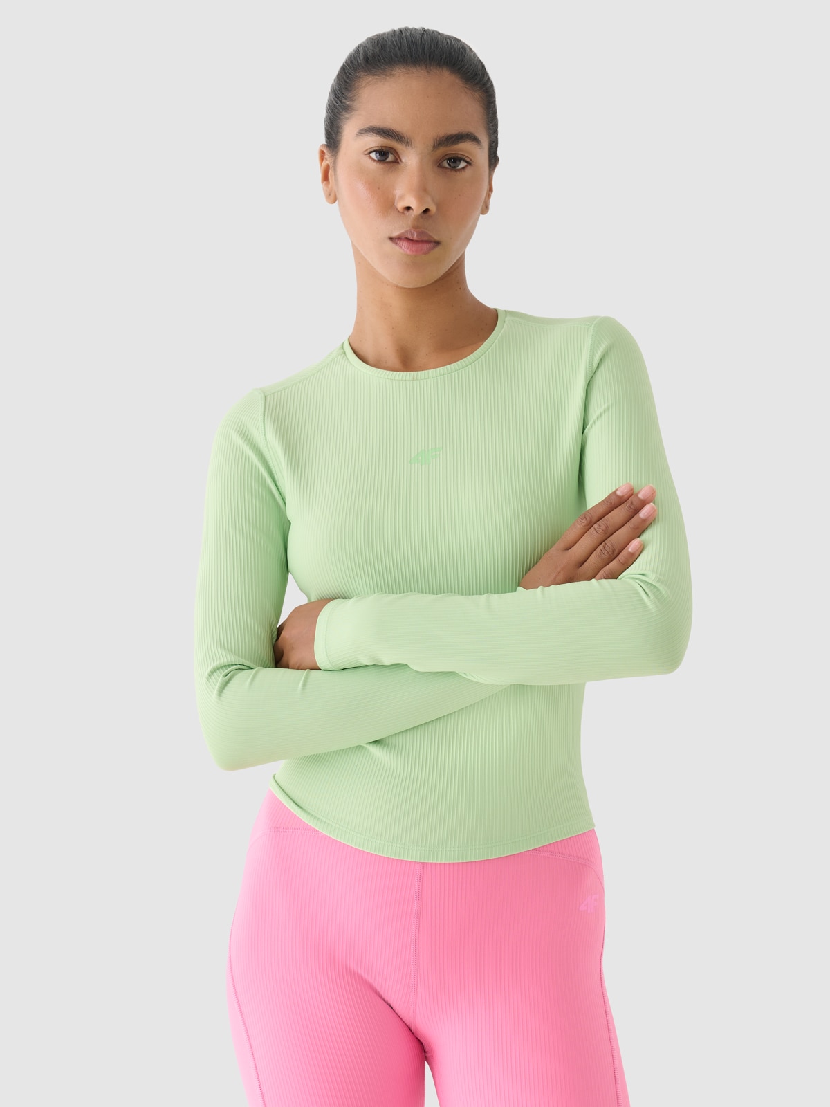 4F Longsleeve treningowy szybkoschnący damski - zielony M