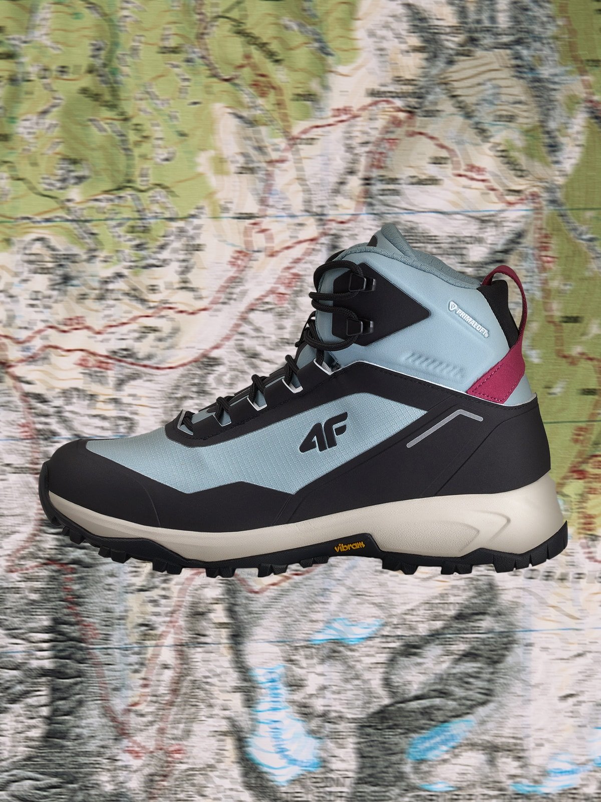 4F Wysokie buty trekkingowe ICE CRACKER z izolacją Primaloft damskie - niebieskie 40