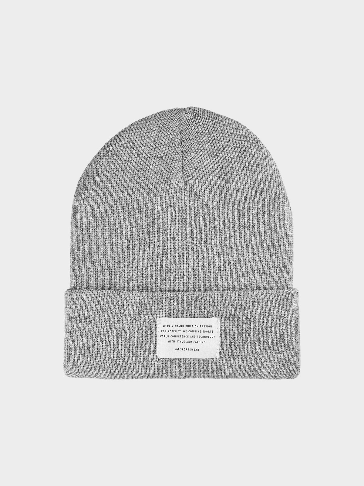 4F Czapka zimowa uniseks - szara Uniwersalny