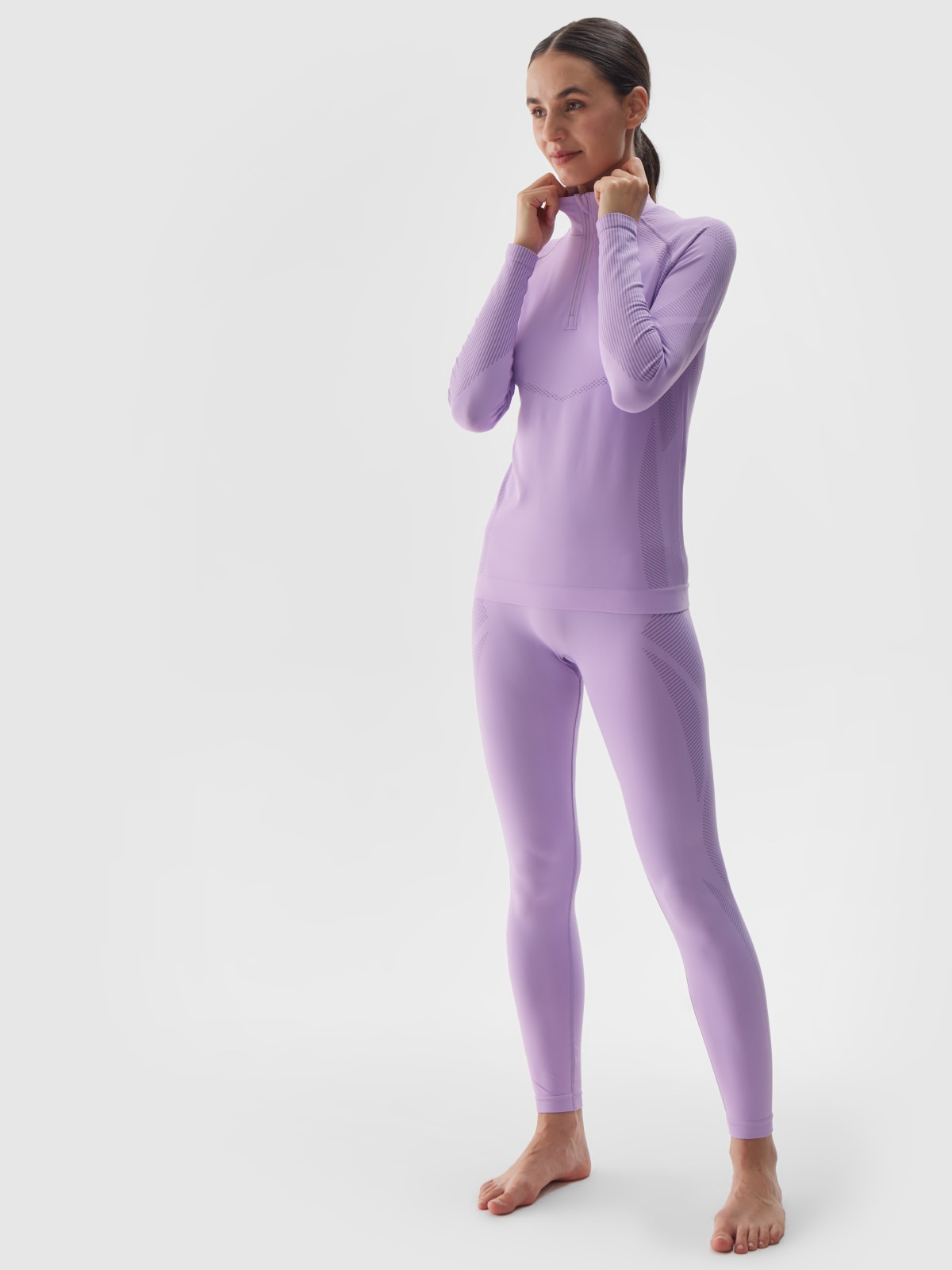 4F Bielizna termoaktywna bezszwowa (dół) damska - fioletowa XS/S