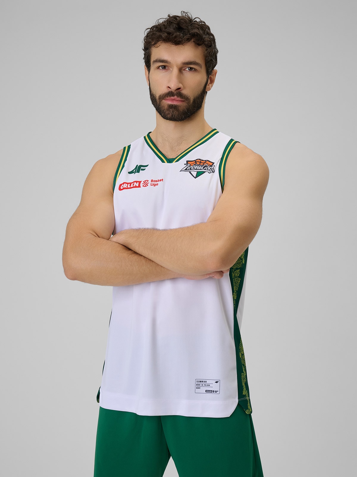 4F Koszulka meczowa replika domowa z sezonu 2025/26 męska 4F x Zastal Zielona Góra - biała 3XL