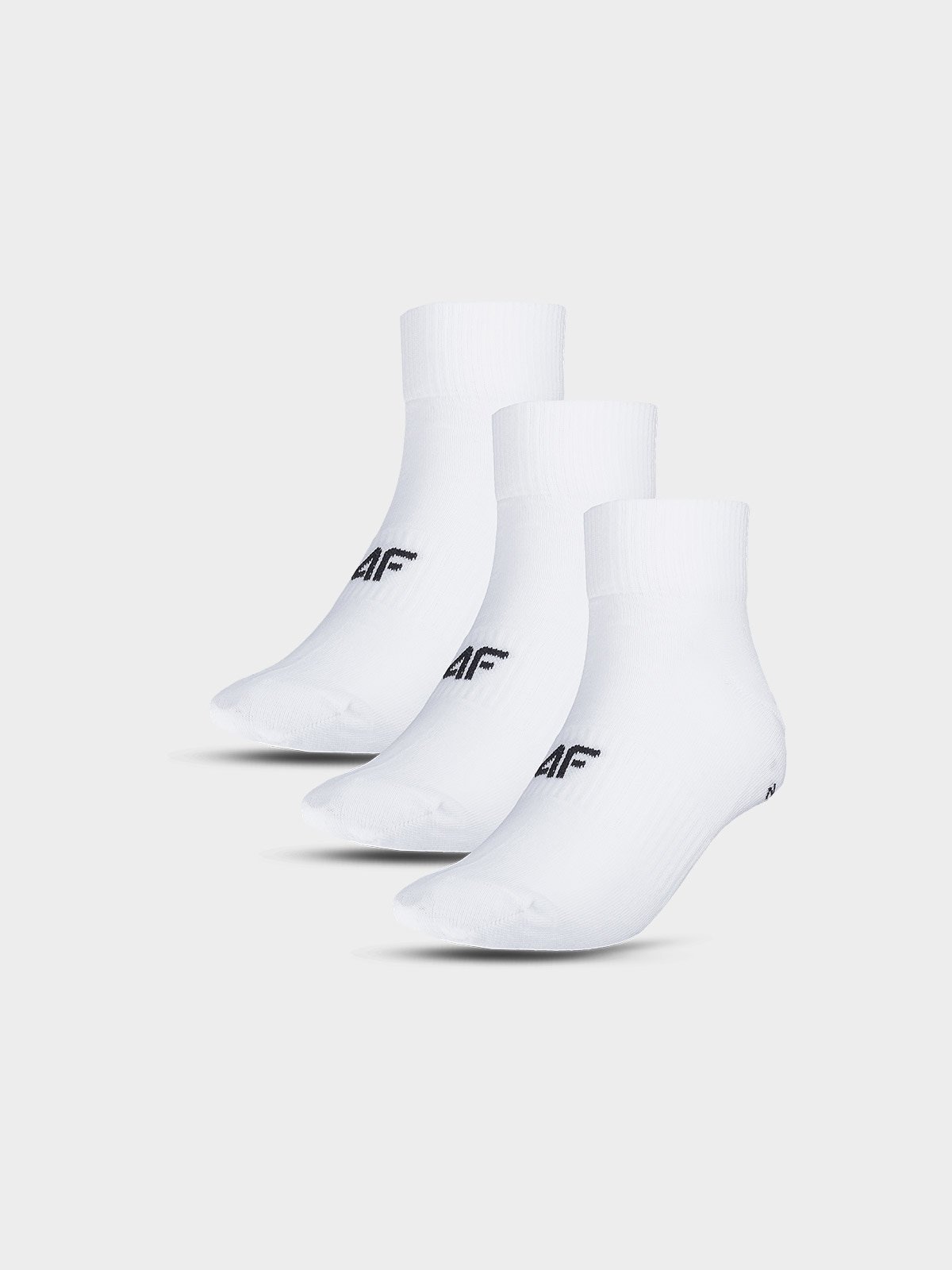 4F Skarpety casual za kostkę (3-pack) męskie - białe 39-42