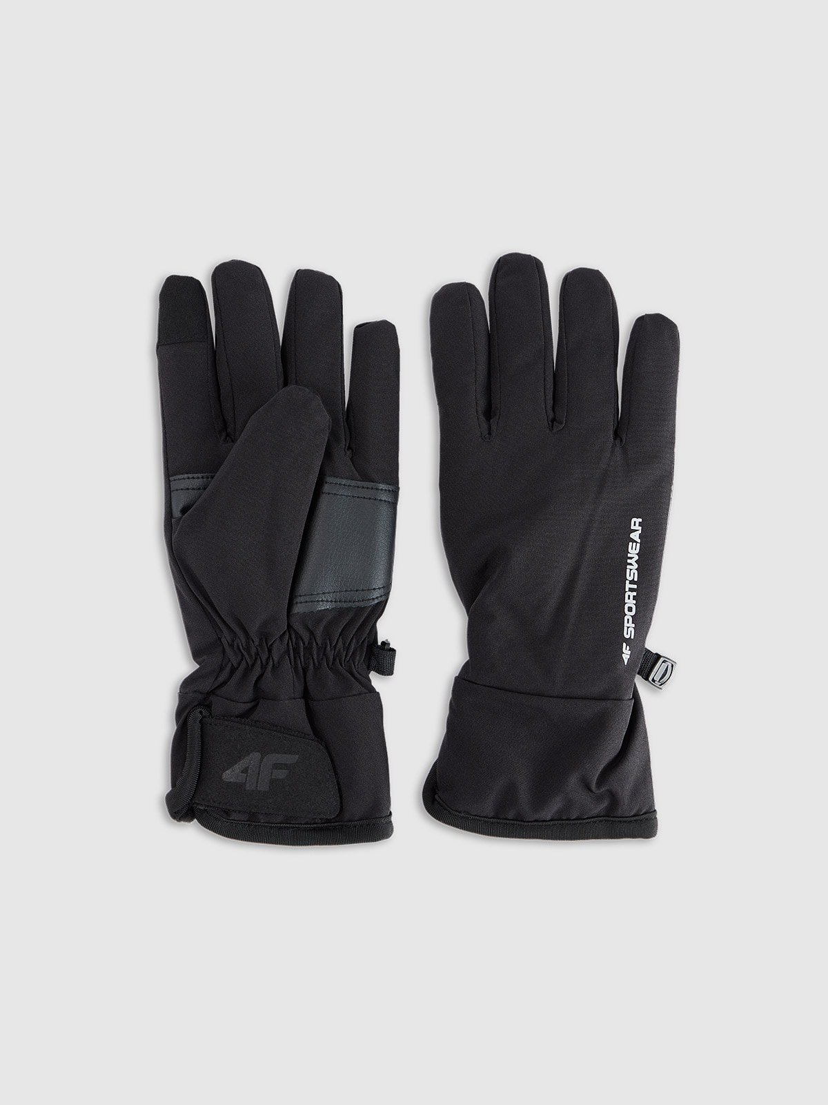 4F Rękawiczki zimowe Touch Screen uniseks - czarne S