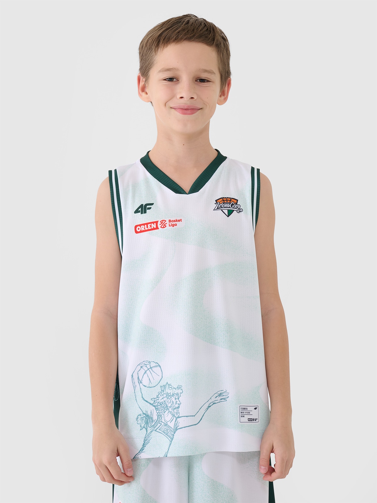 4F Koszulka meczowa replika domowa z sezonu 2024/25 dziecięca 4F x Zastal Zielona Góra - multikolor 122/128 (6-8 lat)