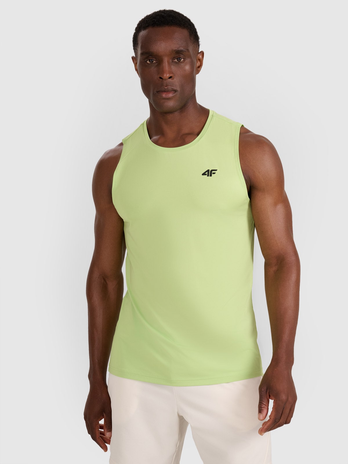 4F Tank top treningowy szybkoschnący męski - zielony M