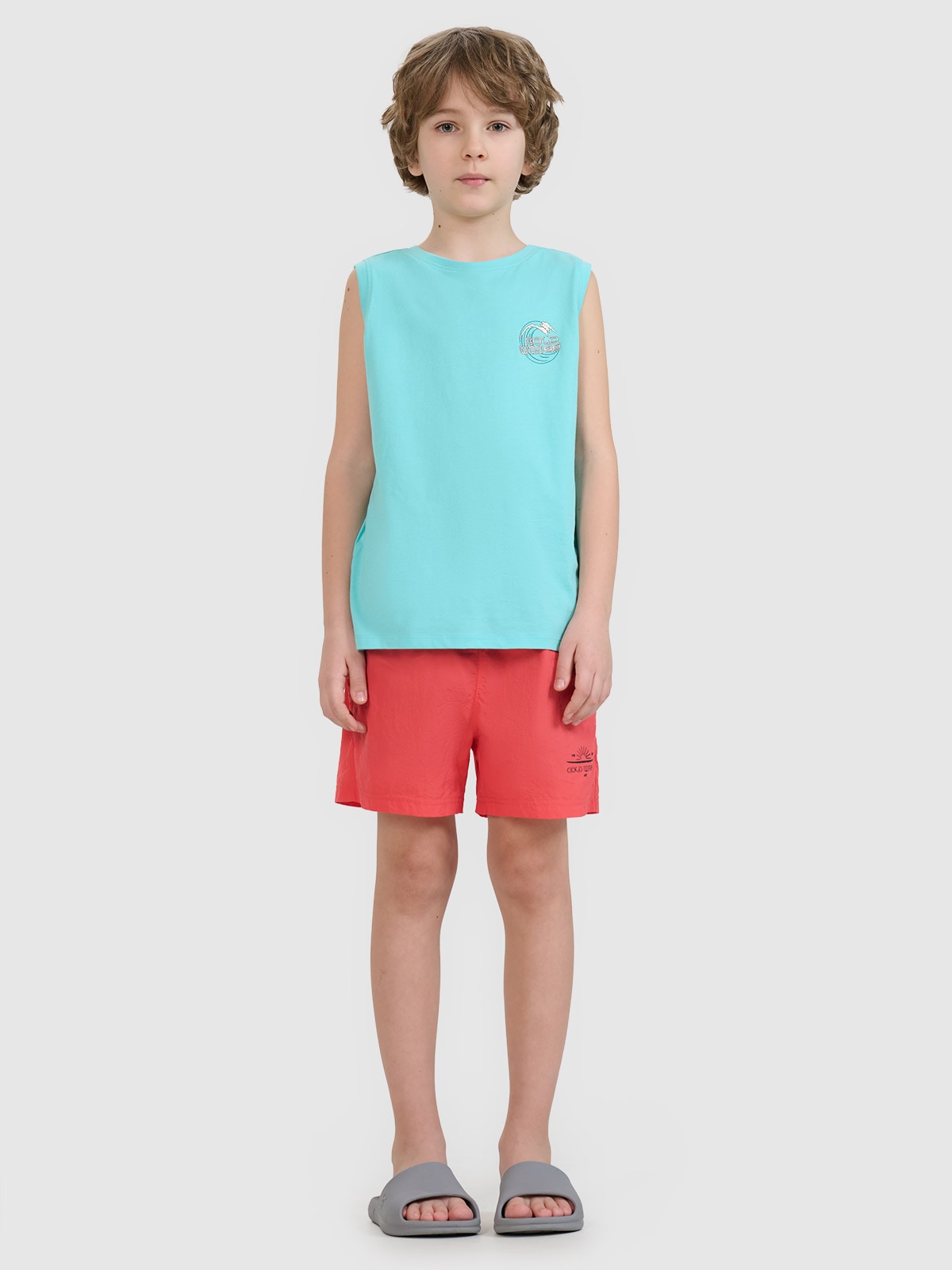 4F Spodenki plażowe boardshorty chłopięce - czerwone 146/152 (10-12 lat)