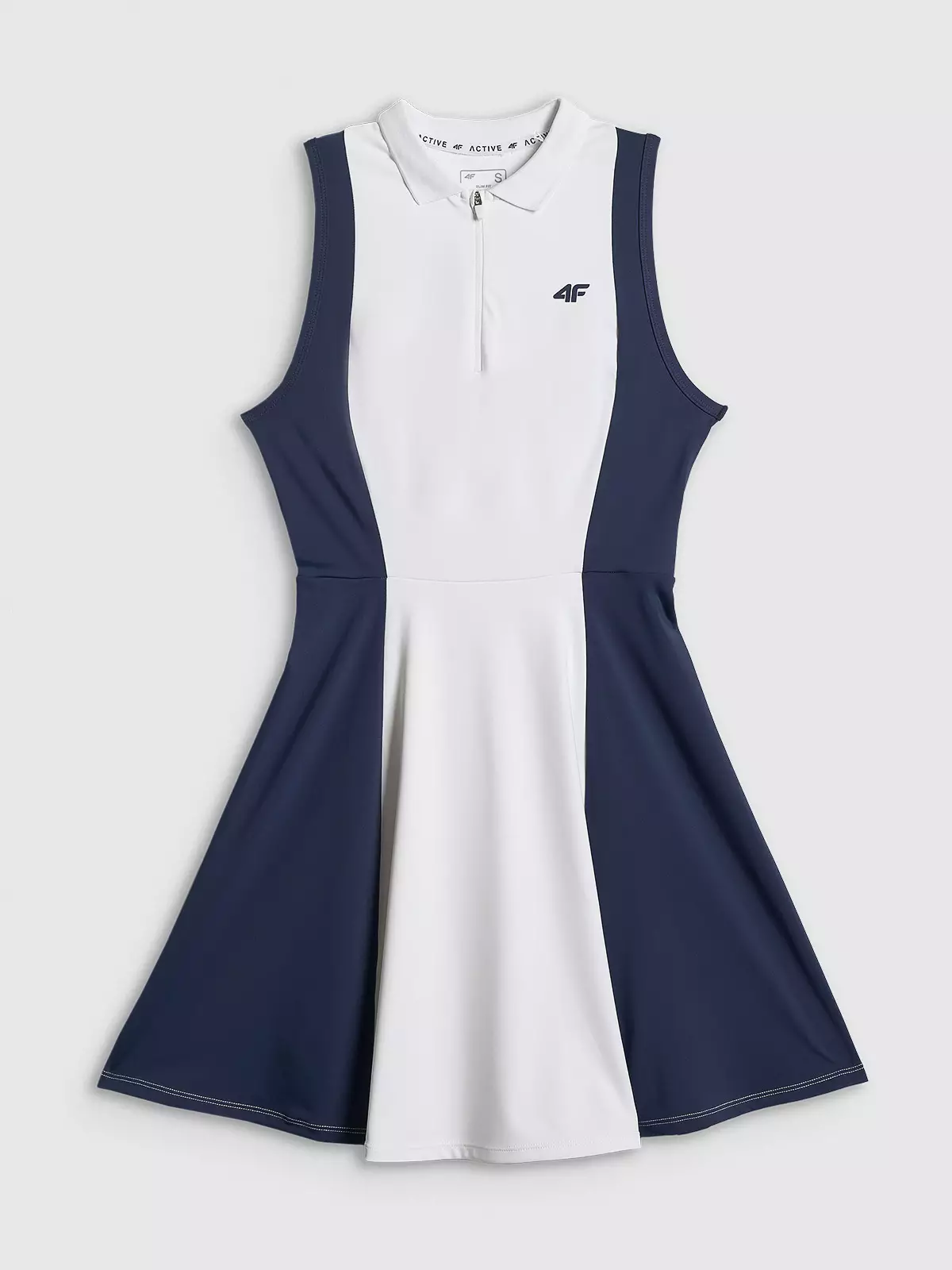 4F Sukienka tenisowa damska - biała XS