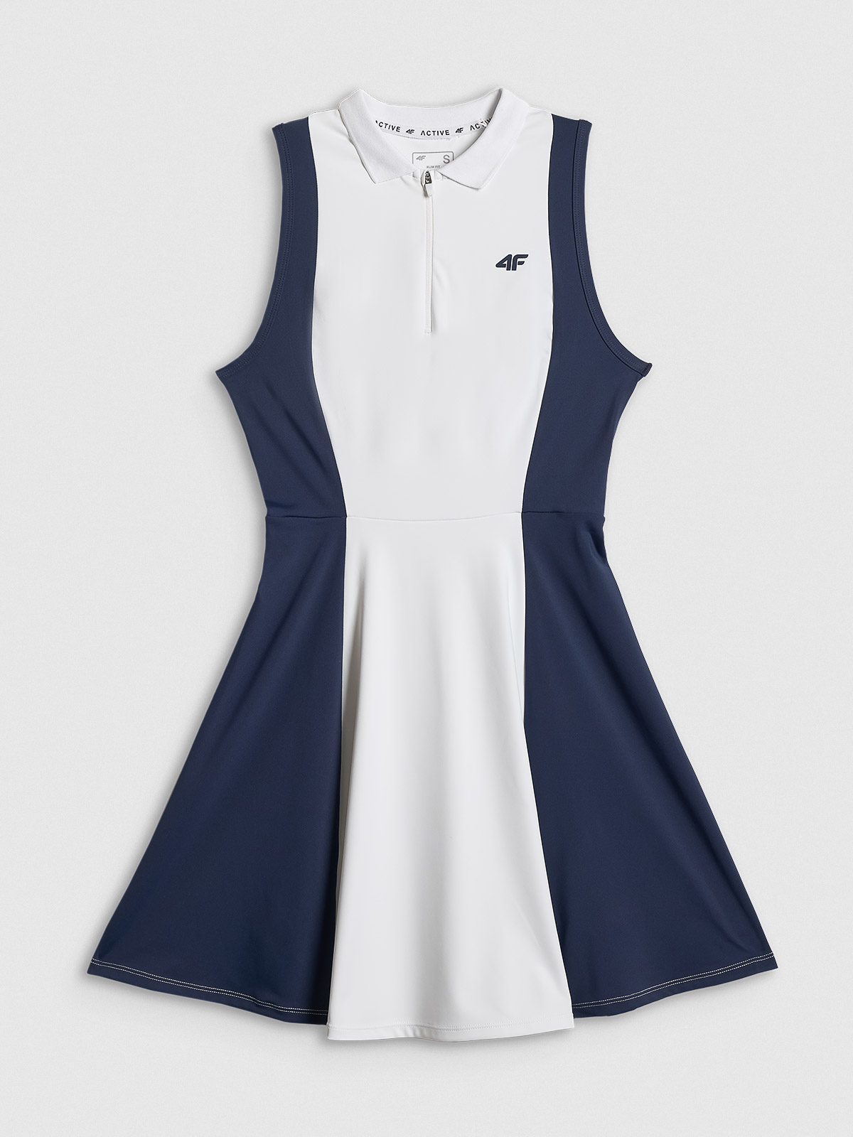 4F Sukienka tenisowa damska - biała S