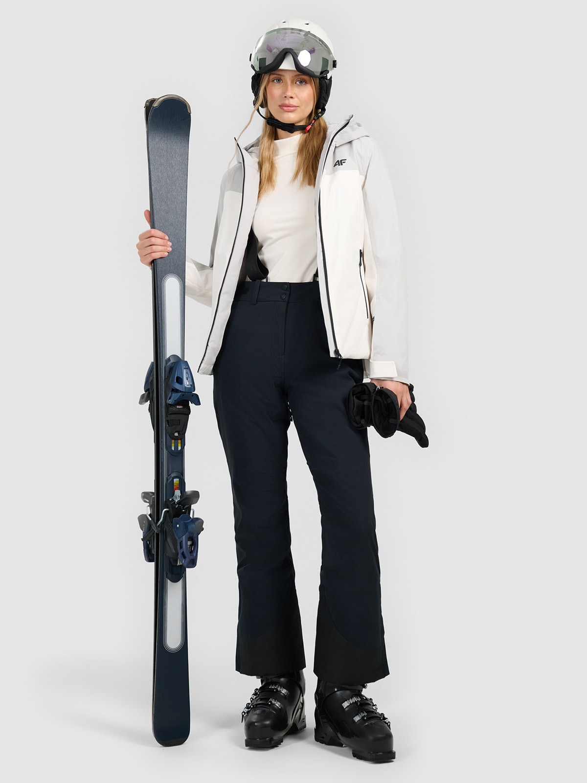 4F Spodnie narciarskie membrana 10000 damskie - czarne S