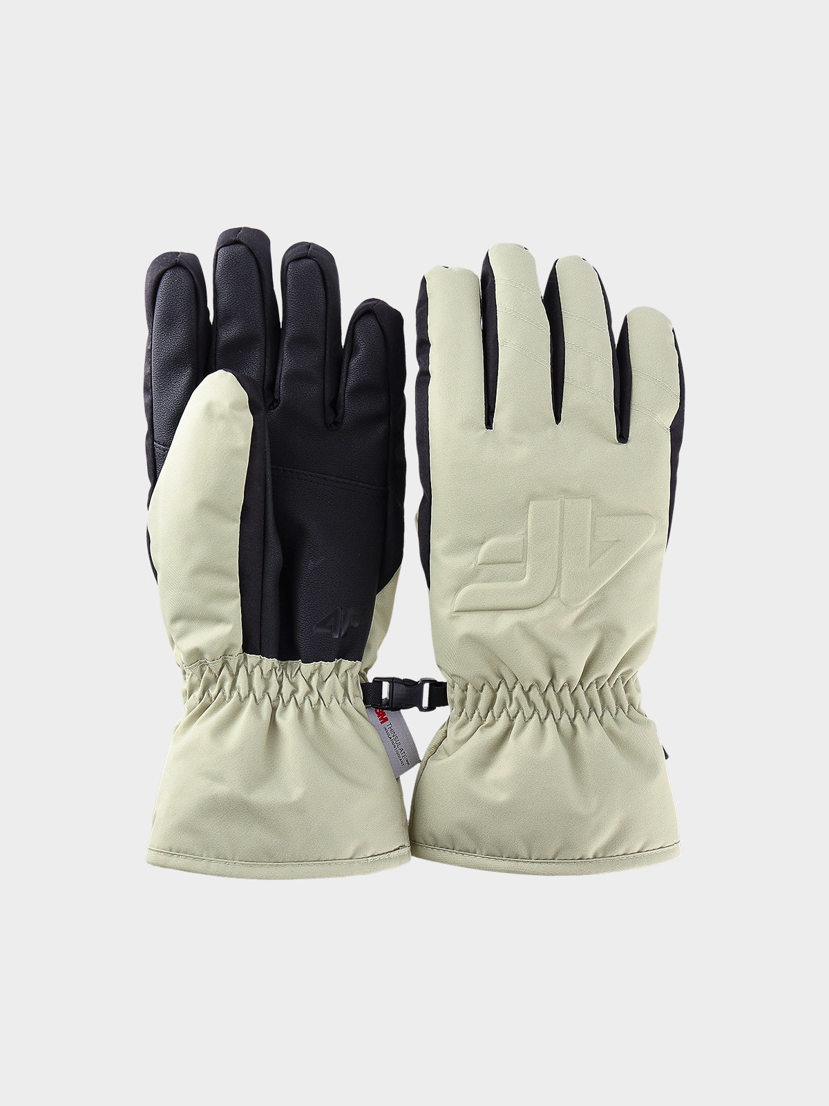 4F Rękawice narciarskie Thinsulate damskie - oliwkowe/khaki XL