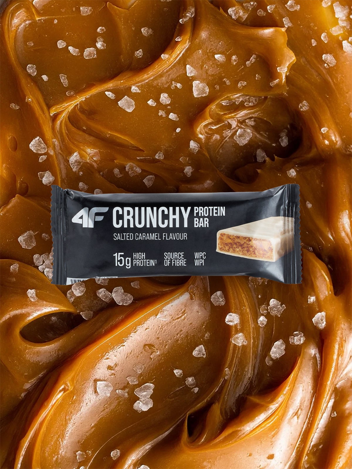 4F Baton proteinowy (50g) - słony karmel 50 g