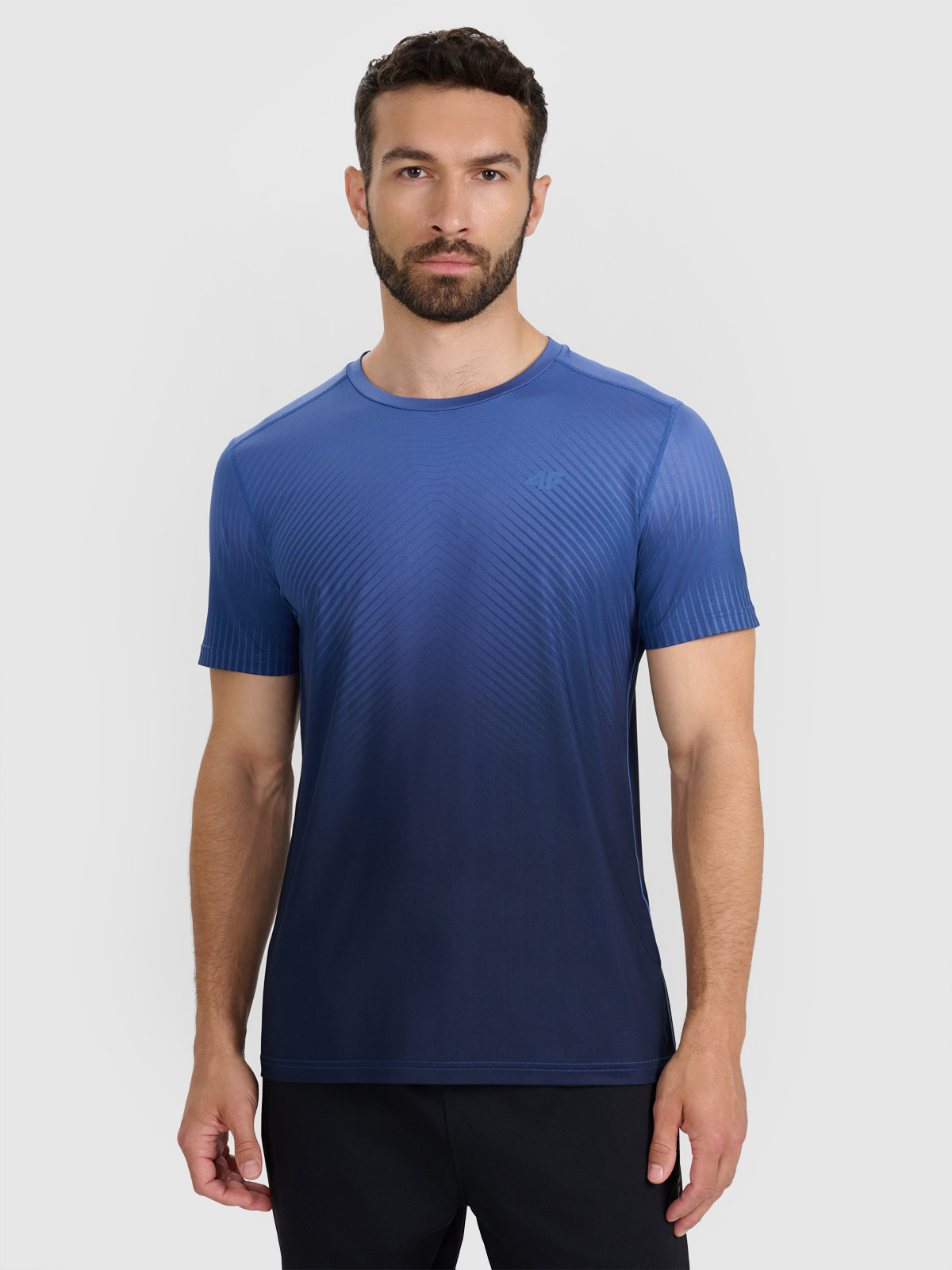 4F Koszulka treningowa szybkoschnąca męska - granatowa S