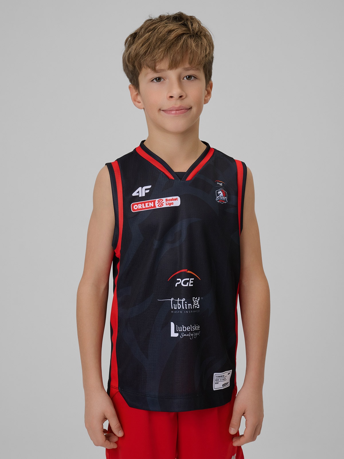 4F Koszulka meczowa replika wyjazdowa z sezonu 2025/26 dziecięca 4F x Start Lublin - czarna 146/152 (10-12 lat)