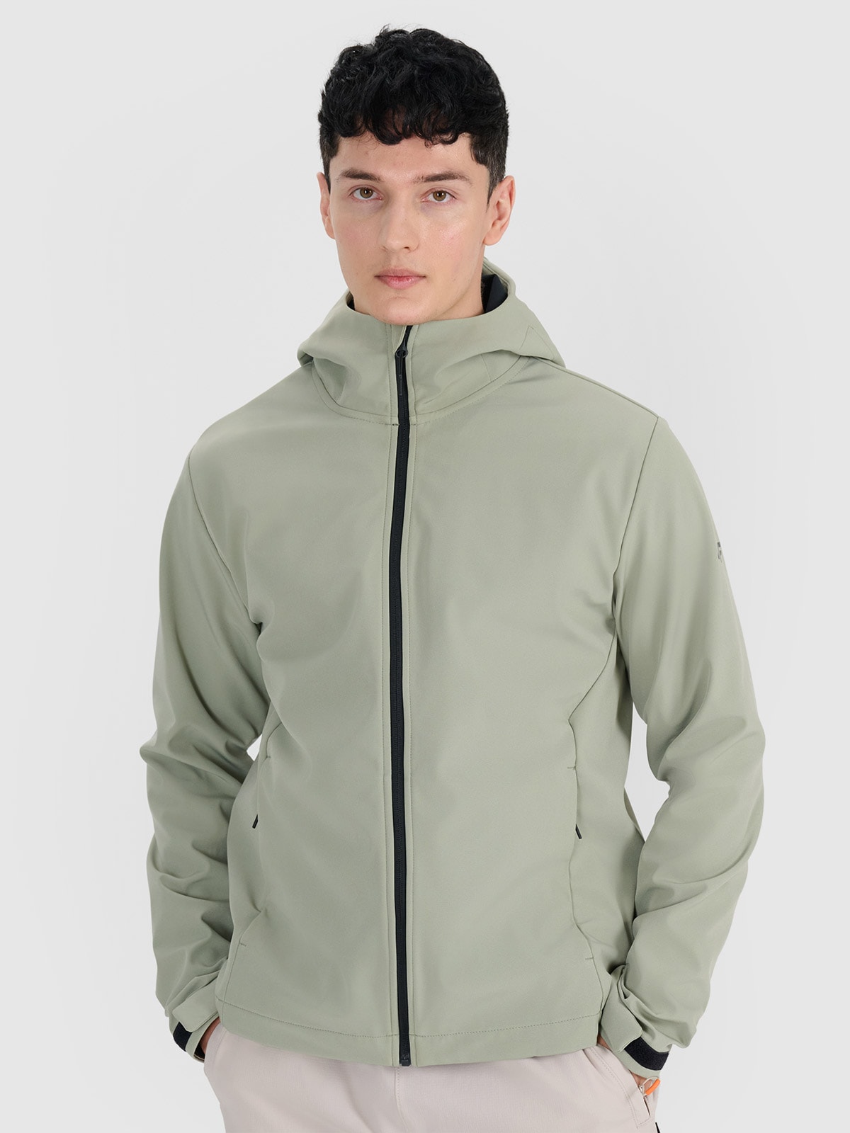 4F Kurtka softshell wiatroodporna membrana 5000 męska - oliwkowa/khaki XXL