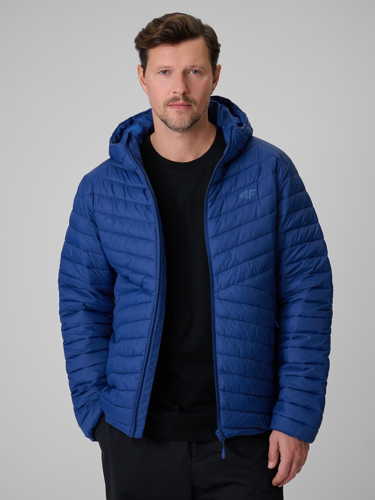 4F Kurtka z wypełnieniem syntetycznym męska - granatowa L