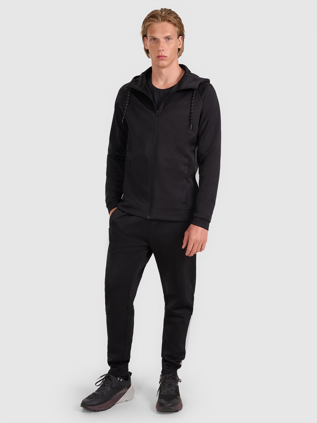 4F Spodnie treningowe szybkoschnące męskie - czarne L