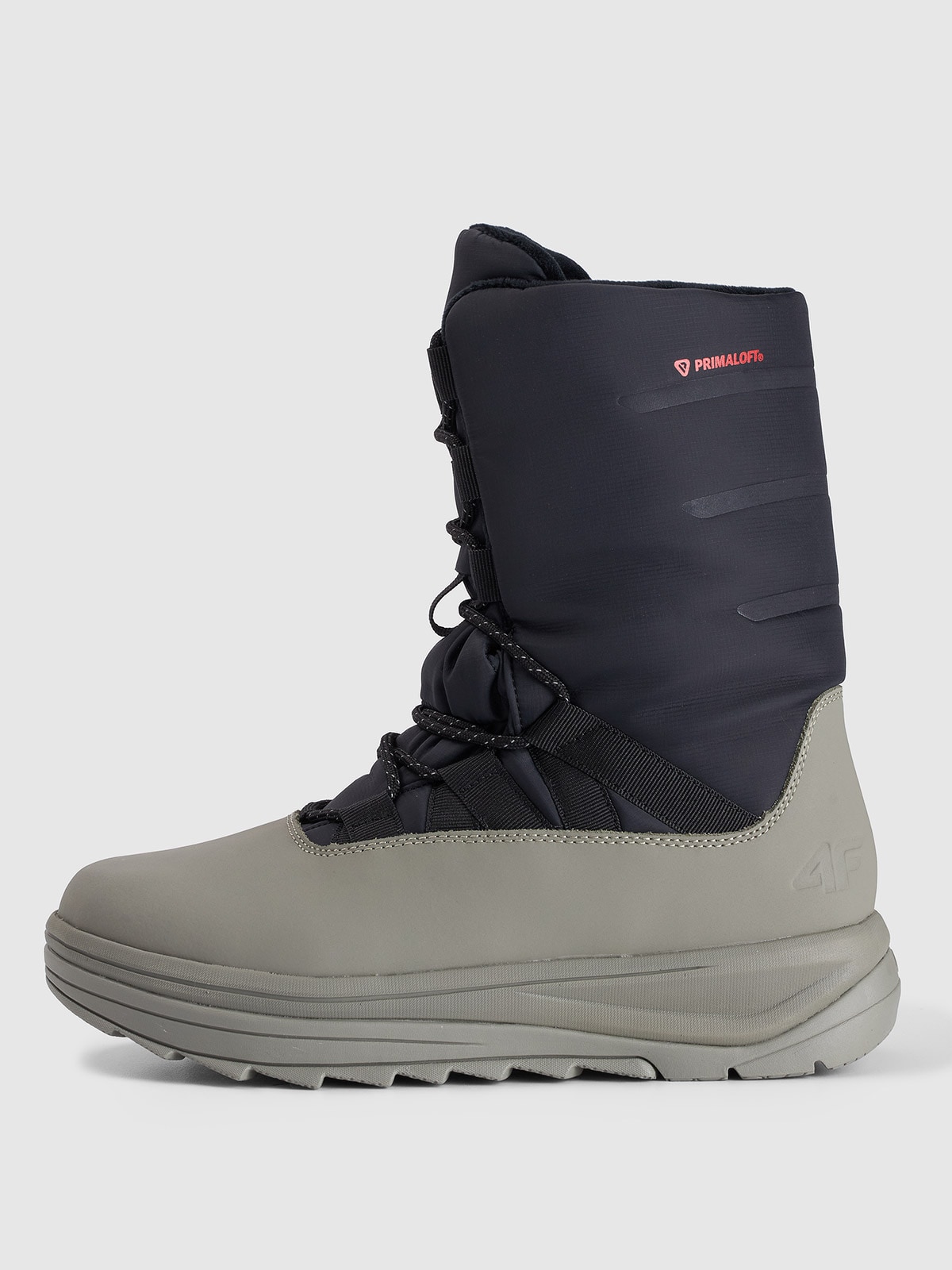 4F Buty zimowe śniegowce INUA z ociepliną Primaloft damskie - oliwkowe/khaki 41