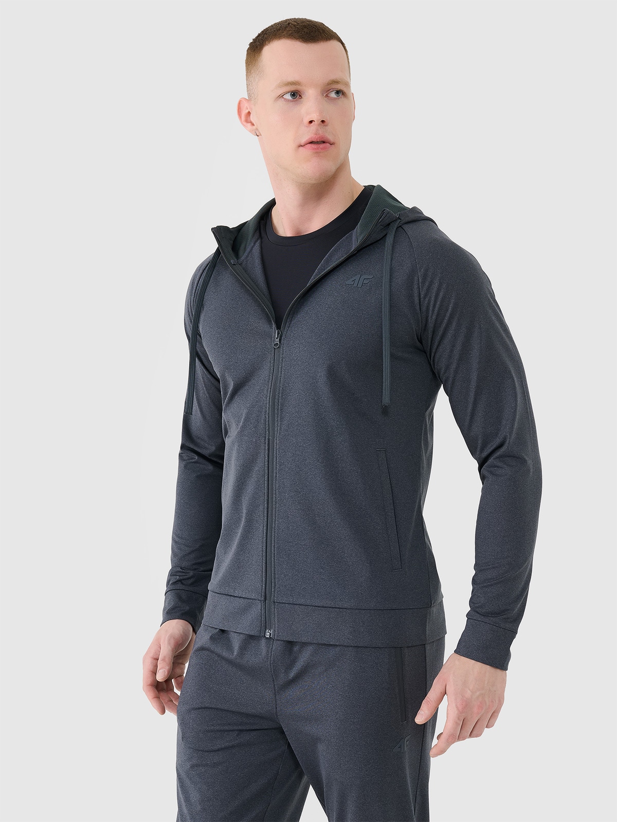4F Bluza treningowa szybkoschnąca męska - szara 3XL