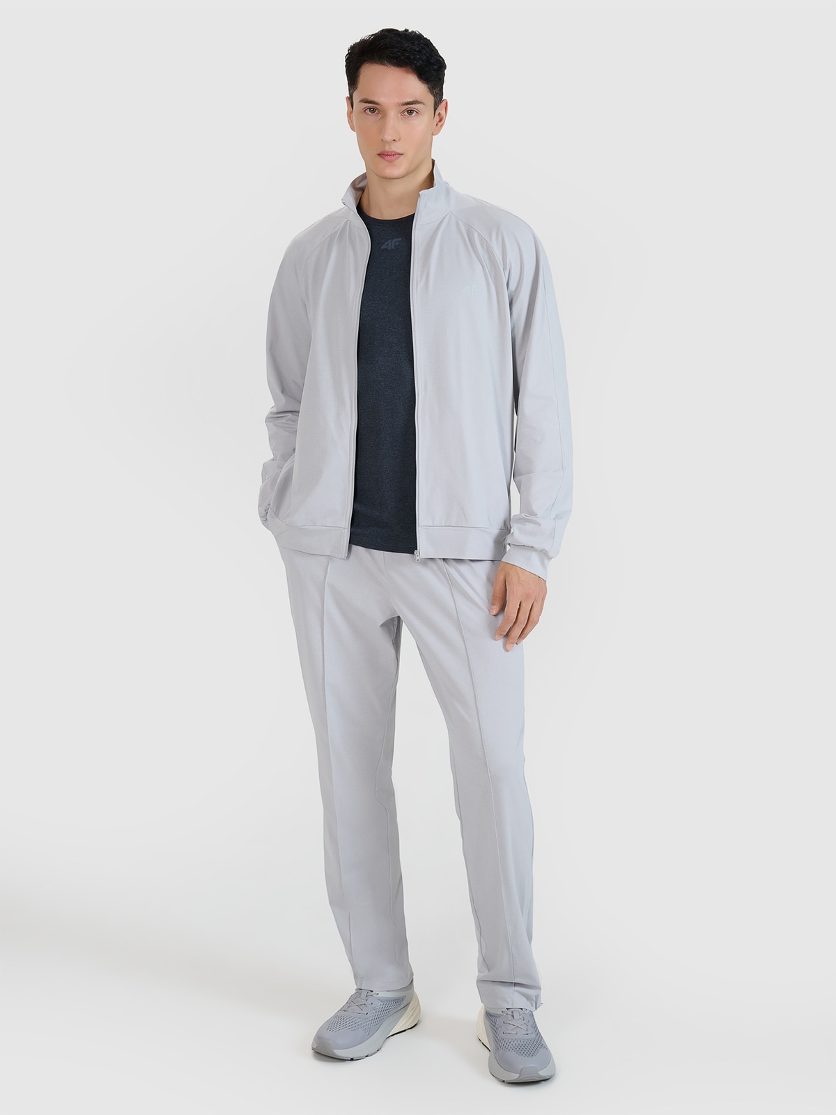 4F Spodnie treningowe szybkoschnące męskie - szare XXL