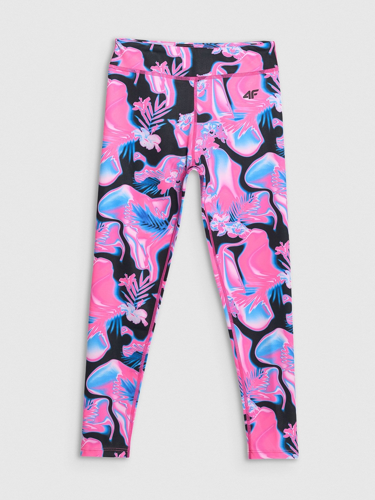 4F Legginsy sportowe szybkoschnące dziewczęce - multikolor 146/152 (10-12 lat)