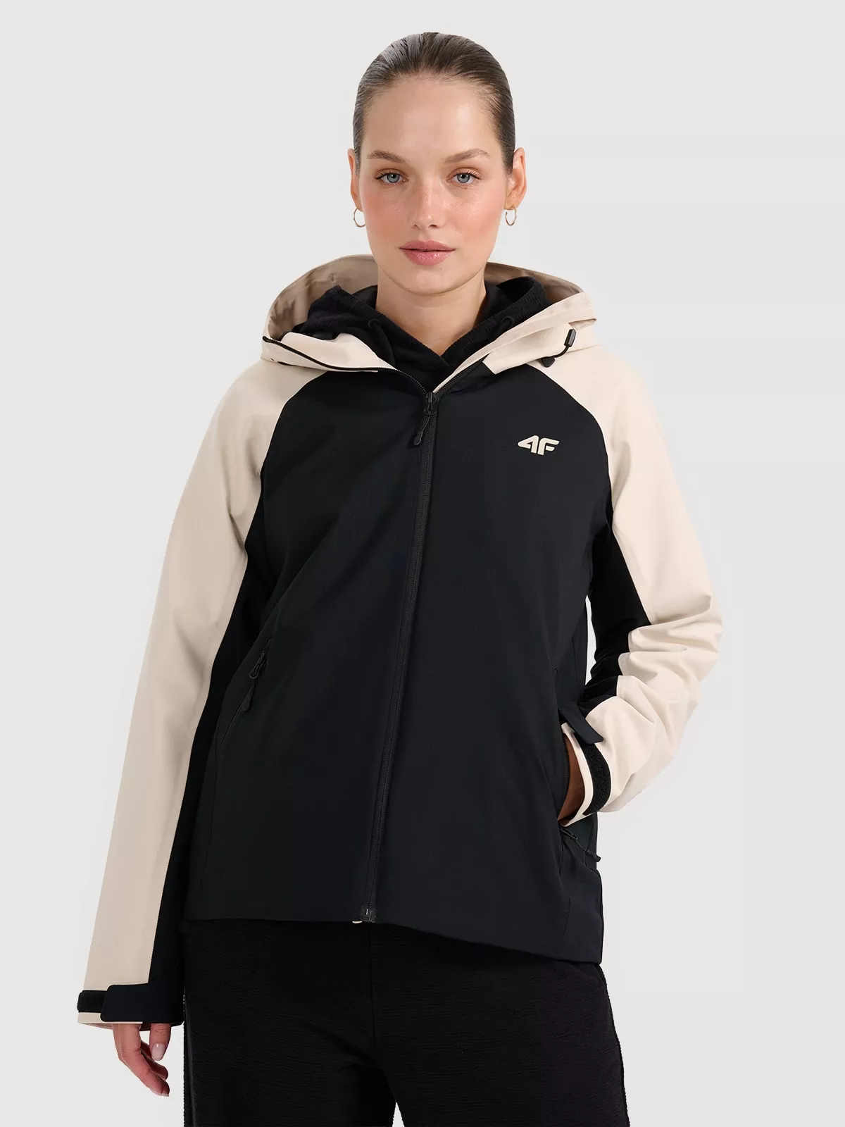 4F Kurtka przejściowa membrana 5000 damska - beżowa L