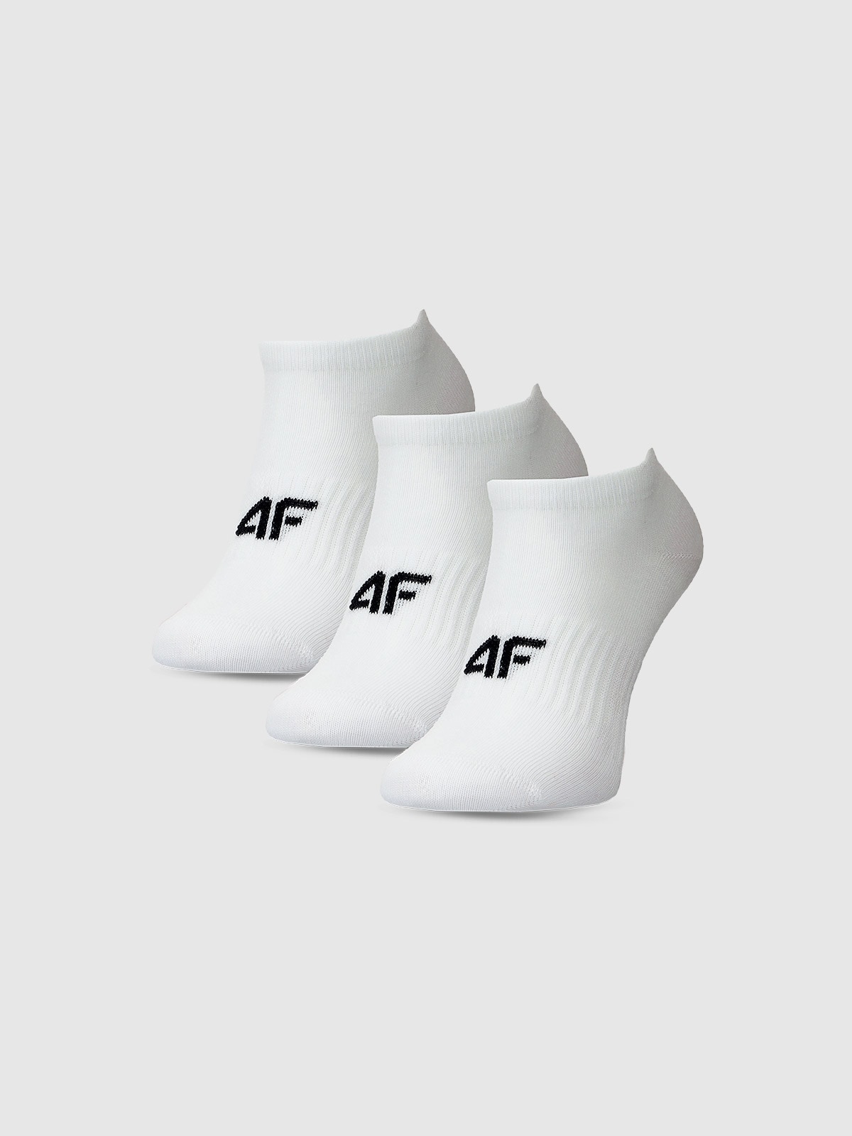 4F Skarpetki casual przed kostkę (3-pack) dziewczęce - białe 38-40