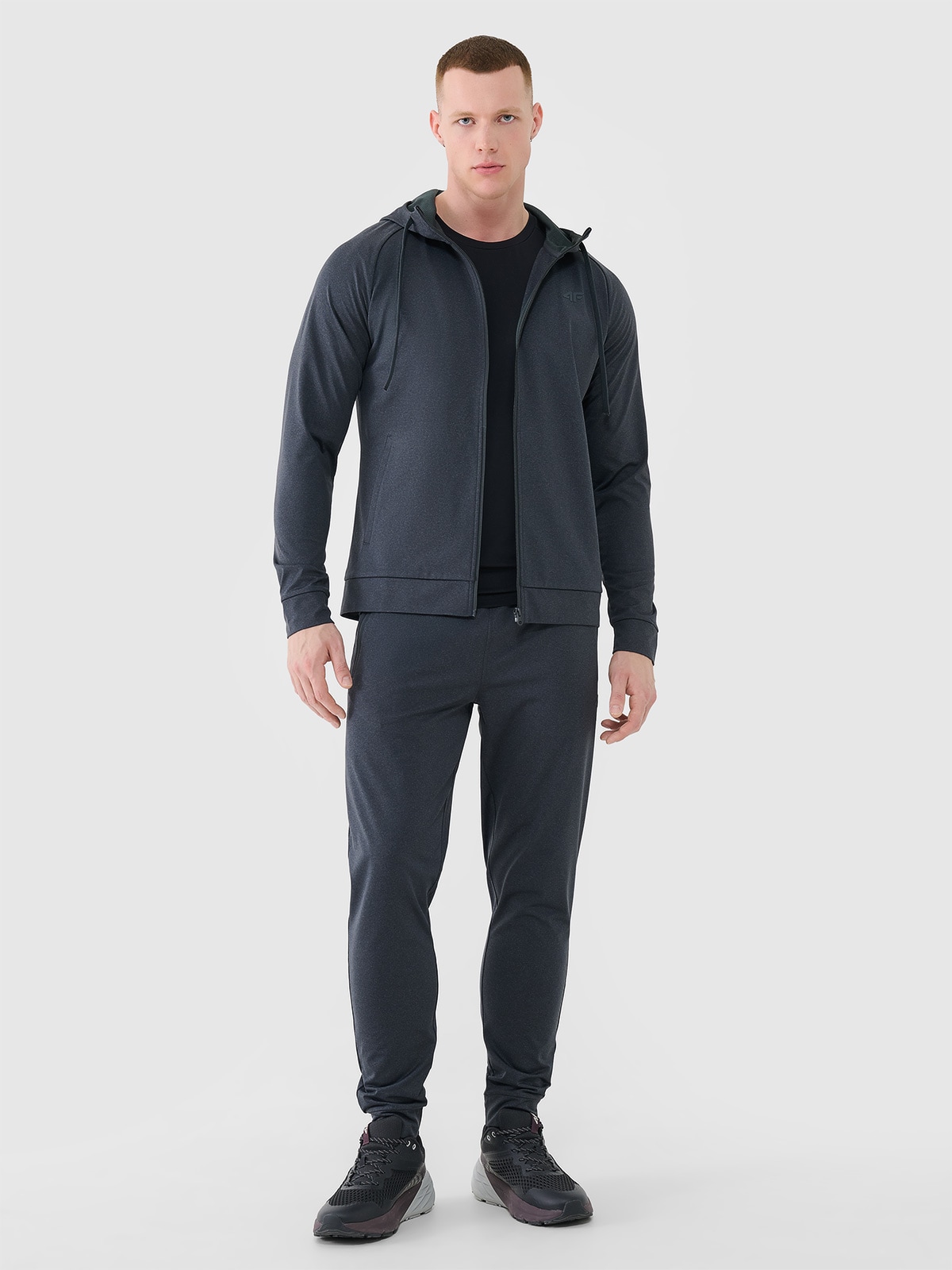 4F Spodnie treningowe szybkoschnące męskie - szare 3XL