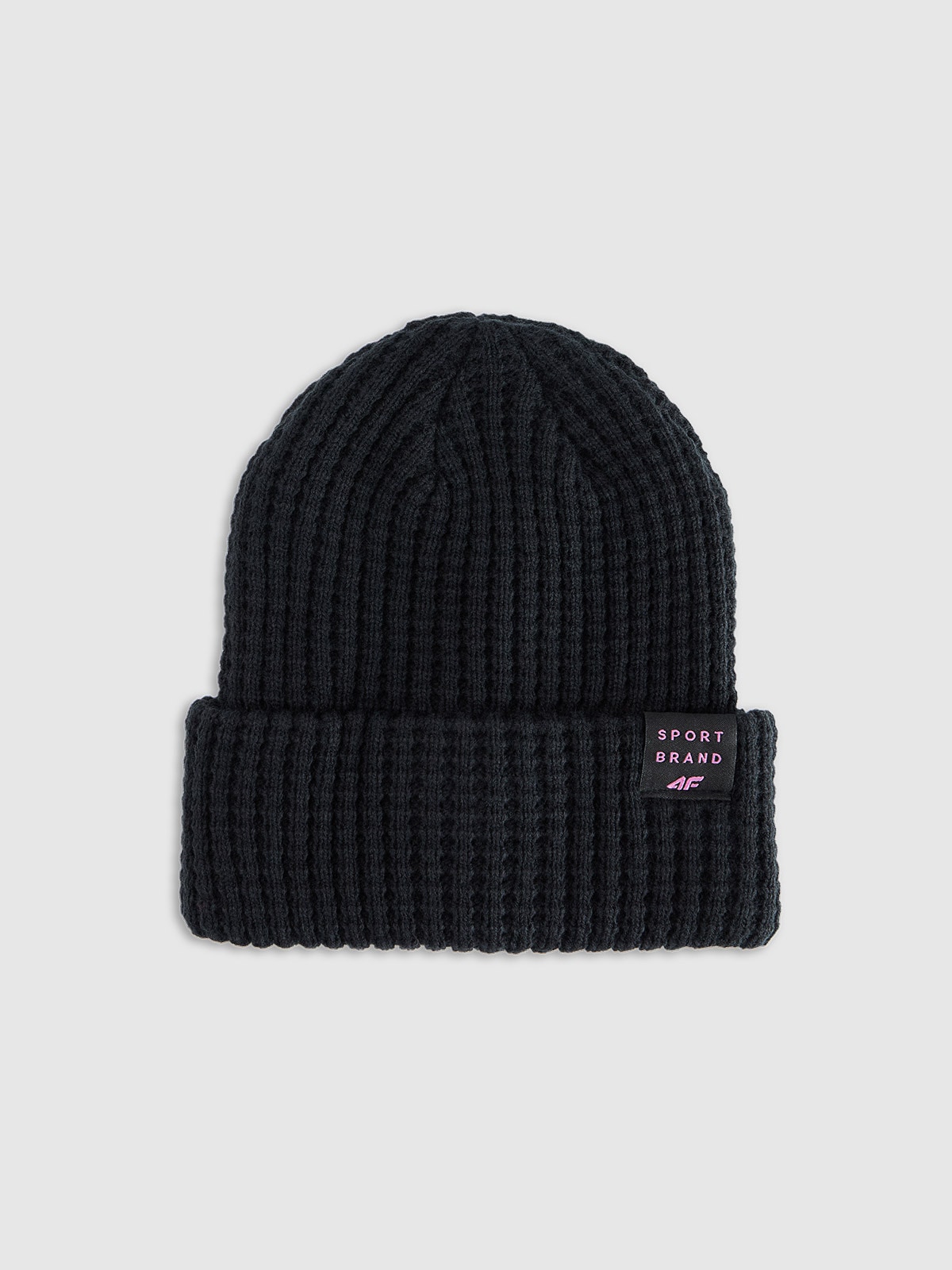 4F Czapka zimowa dziewczęca - czarna Uniwersalny