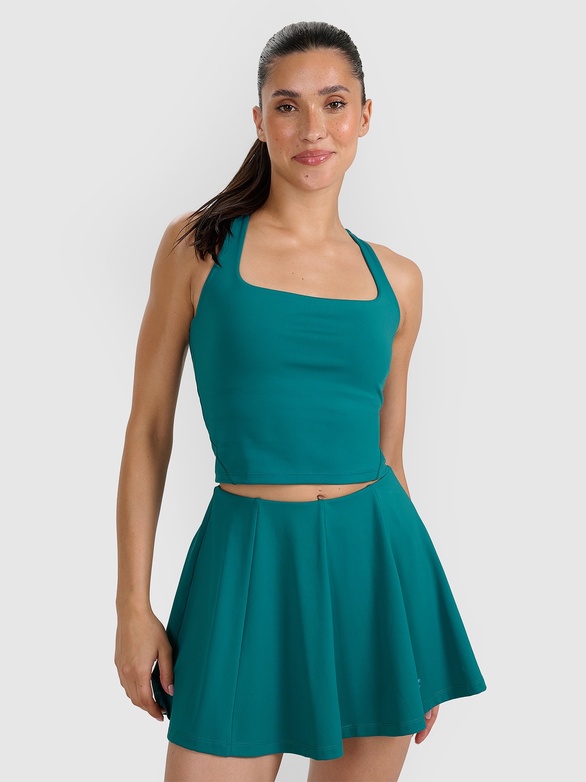 4F Crop-top tenisowy szybkoschnący damski - zielony S