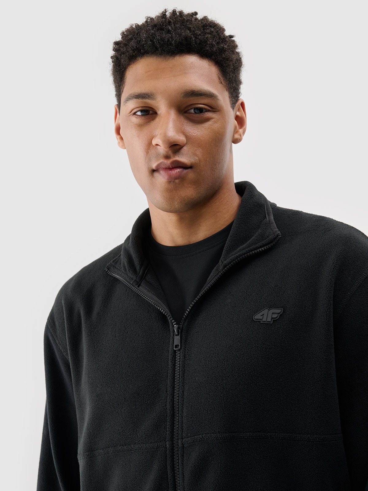 4F Polar regular ze stójką męski - czarny XL