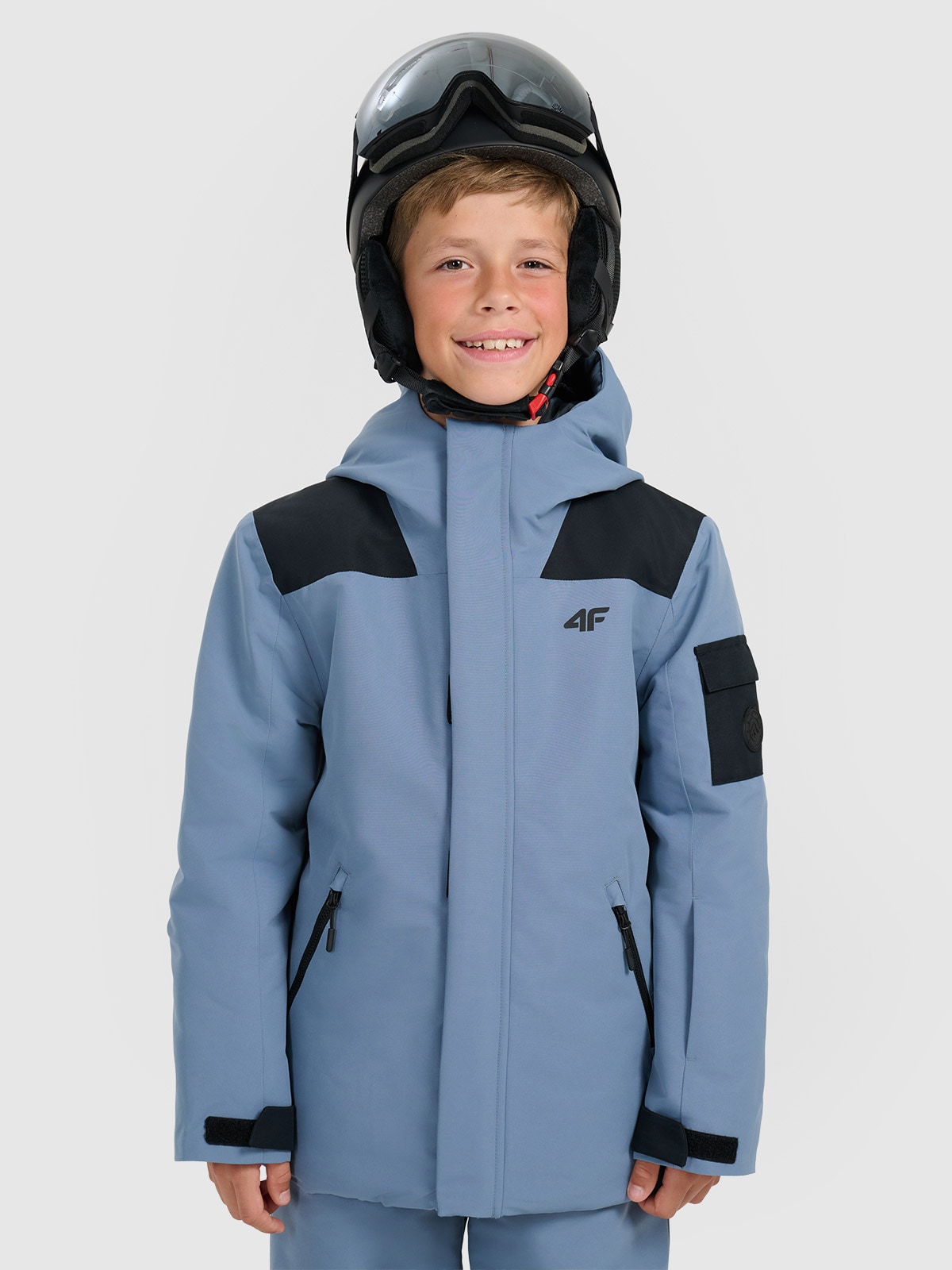 4F Kurtka snowboardowa membrana 8000 chłopięca - granatowa 134 (8-9 lat)
