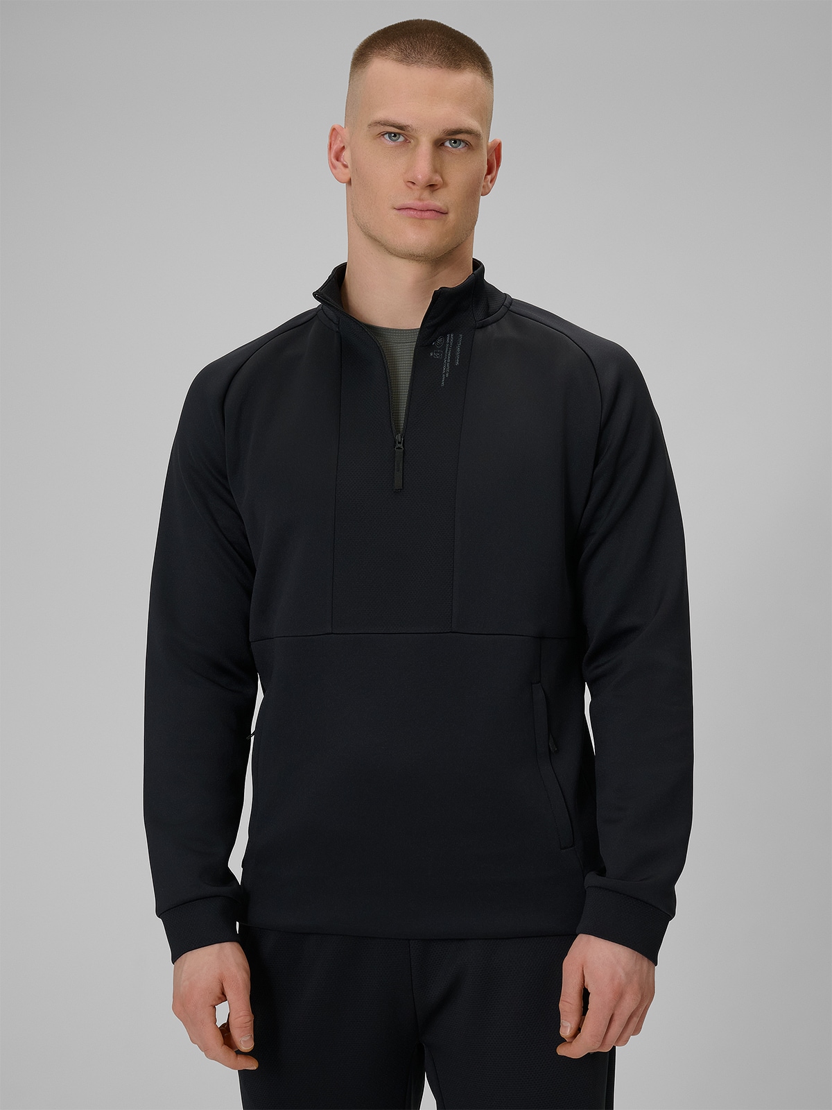 4F Bluza treningowa regular szybkoschnąca męska - czarna M